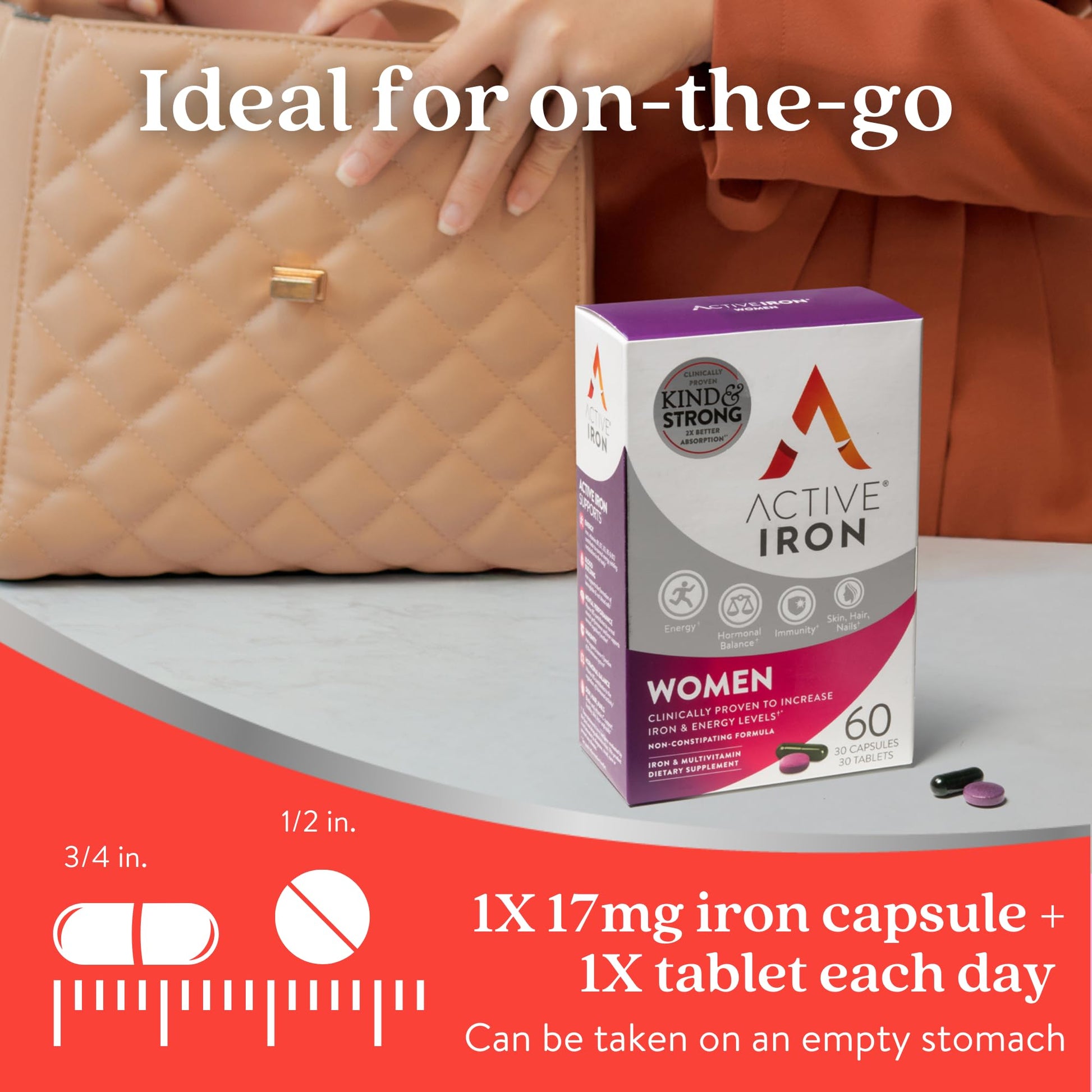 Active Iron Supplement 25mg + Multivitamin for Women – Clinically Proven to Increase Energy & Reduce Tiredness – Gentle ACTIVEIRON buy supplements canada