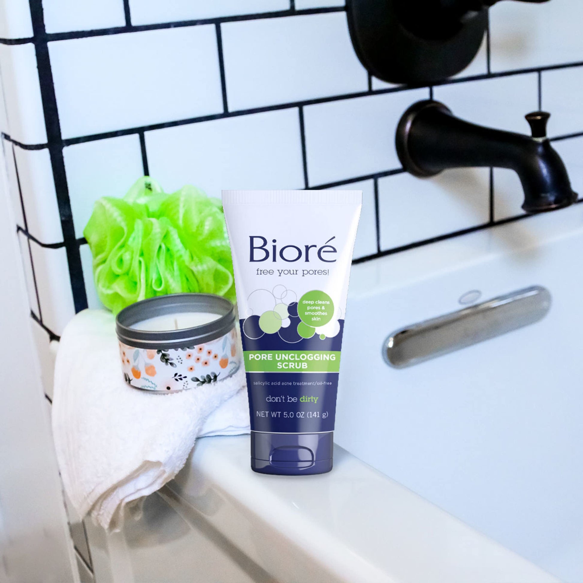 Bioré Pore Unclogging Scrub, Removes Excess Dirt and Oils, Face Scrub, with Salicylic Acid Biore buy supplements canada