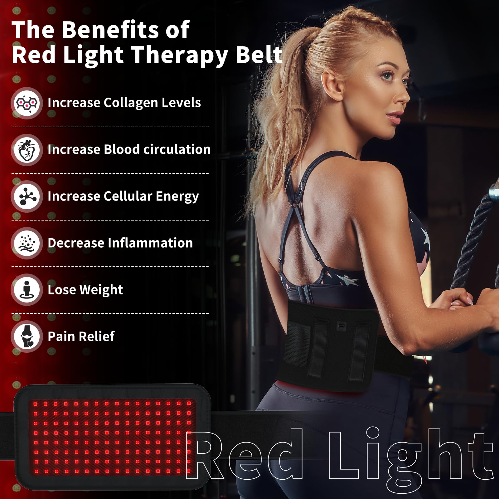 Red Light Therapy Belt, Infrared Light Therapy Wrap, 384PCS Red Light &Infrared Light HaSoCare buy supplements canada