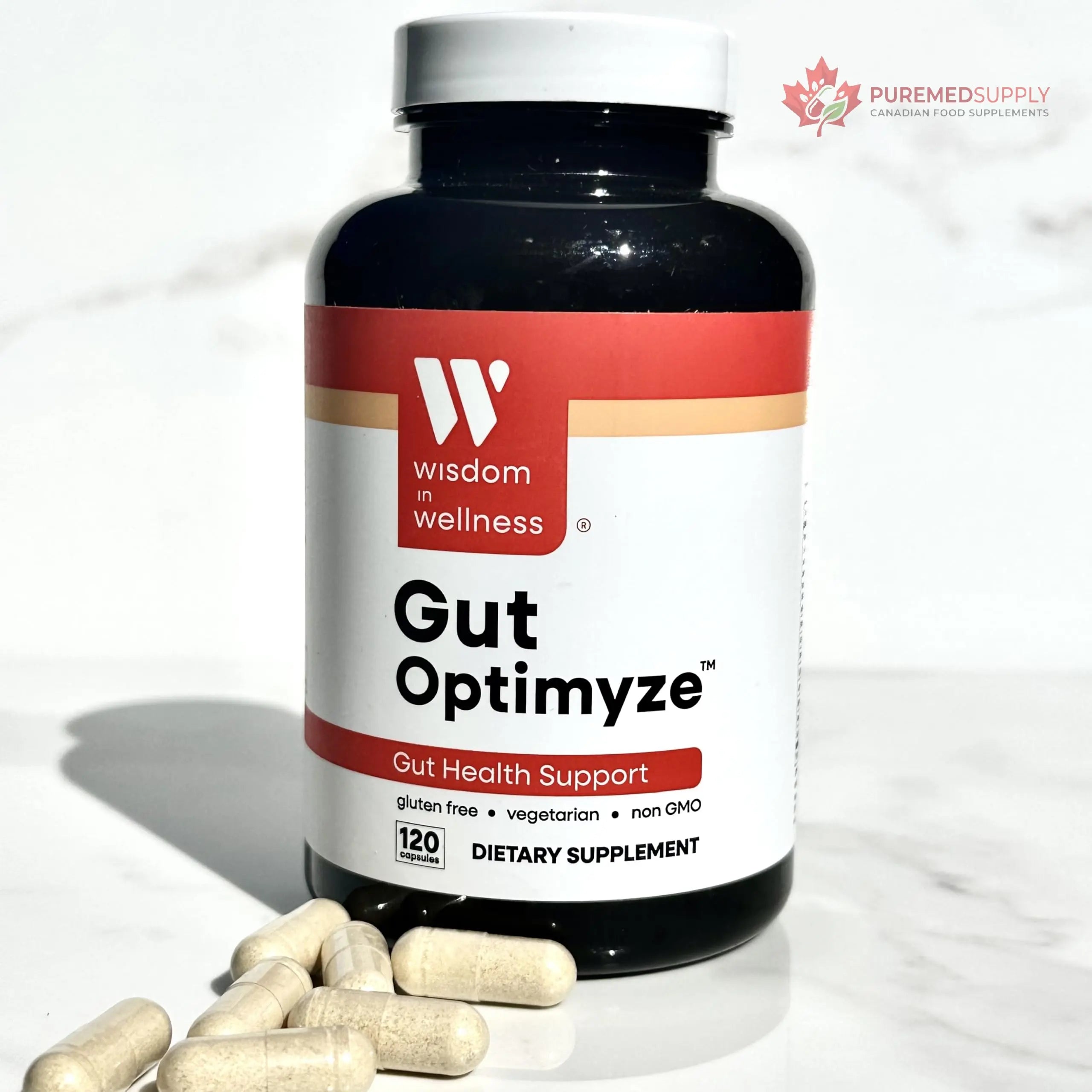 Wisdom In Wellness Gut Optimyze - 120 Digestive Health Capsules - Vitamins & Probiotics for Gut Health - Complete for Men & Women - Digestive Gut Health Pills - Healthy Gut Probiotics Wisdom In Wellness buy supplements canada
