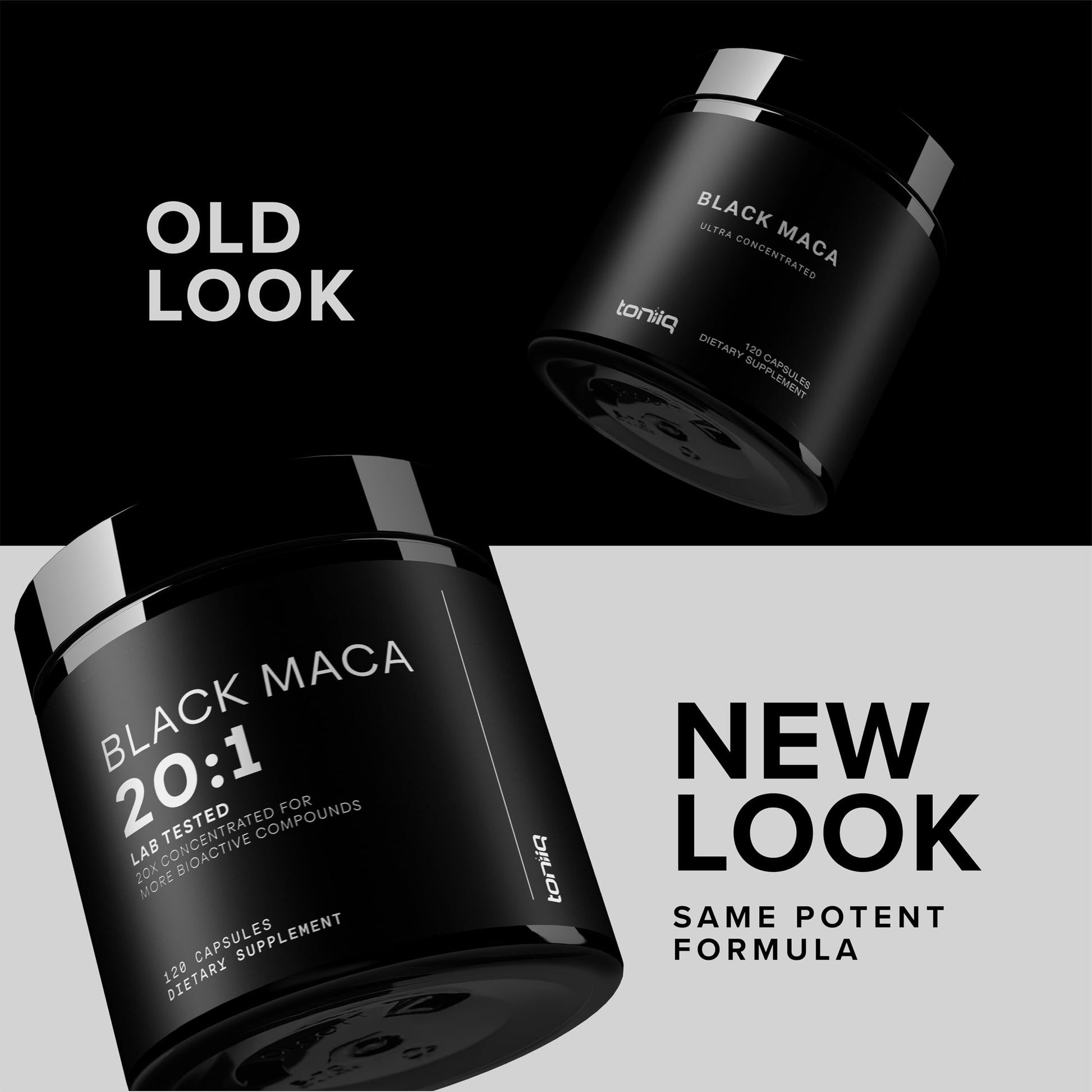 Toniiq Black Maca Root - Ultra High Potency 20:1 Extract - Single Origin, Wildcrafted & Highly Concentrated - Third-Party Lab Tested - 120 Capsules Toniiq buy supplements canada