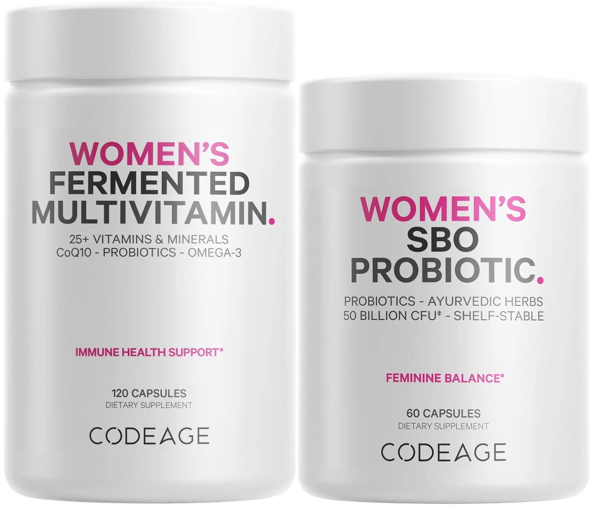 Codeage Women’s Multivitamin Bundle: Women’s Formula & Women’s Probiotic Daily Vitamins Codeage buy supplements canada