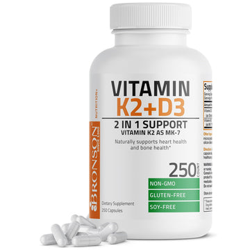 Bronson Vitamin K2 (MK7) with D3 Supplement Bone and Heart Health Non-GMO Bronson buy supplements canada