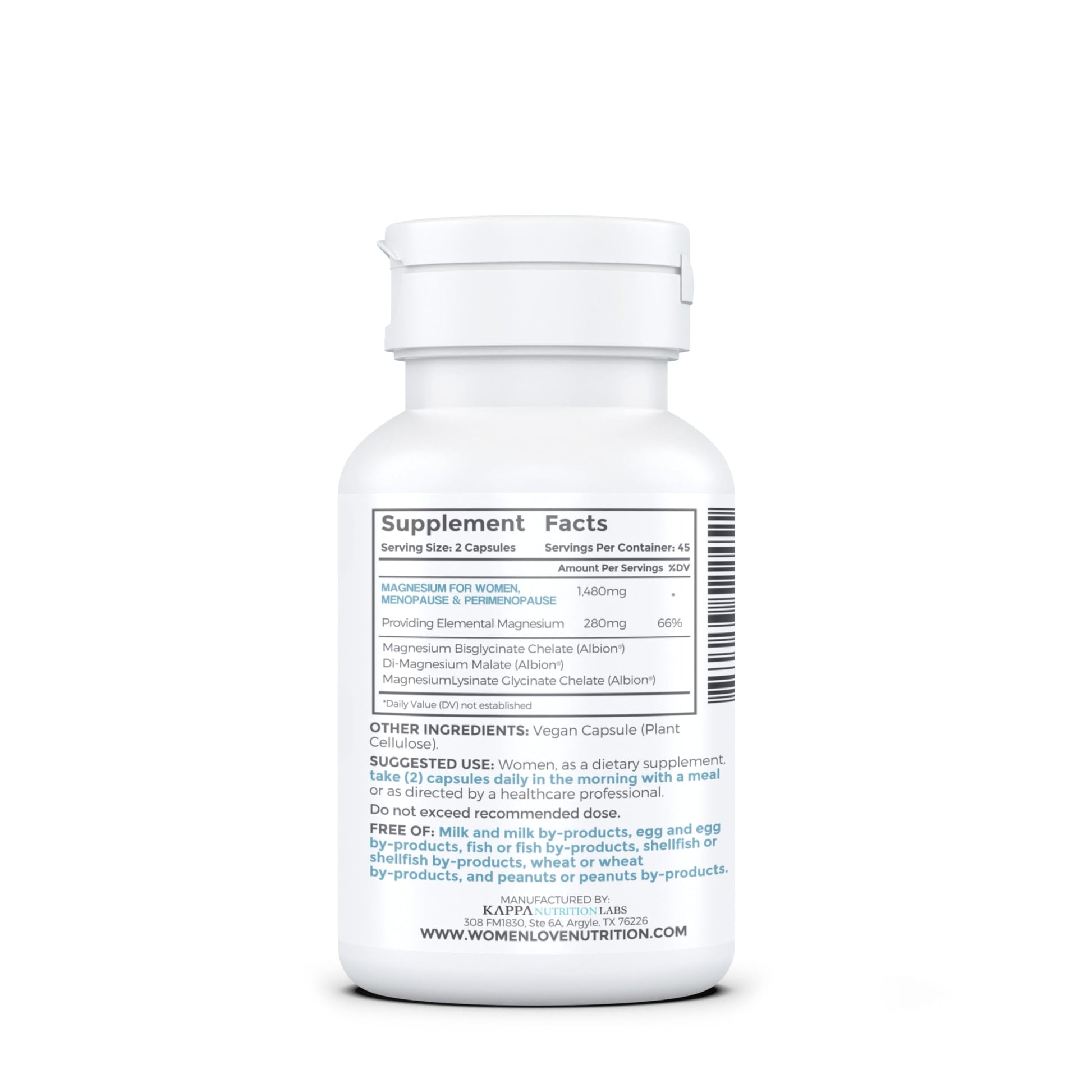 WOMEN LOVE NUTRITION, Magnesium for Women, Menopause & Peromenopause (90 Capsules) WOMEN LOVE NUTRITION buy supplements canada