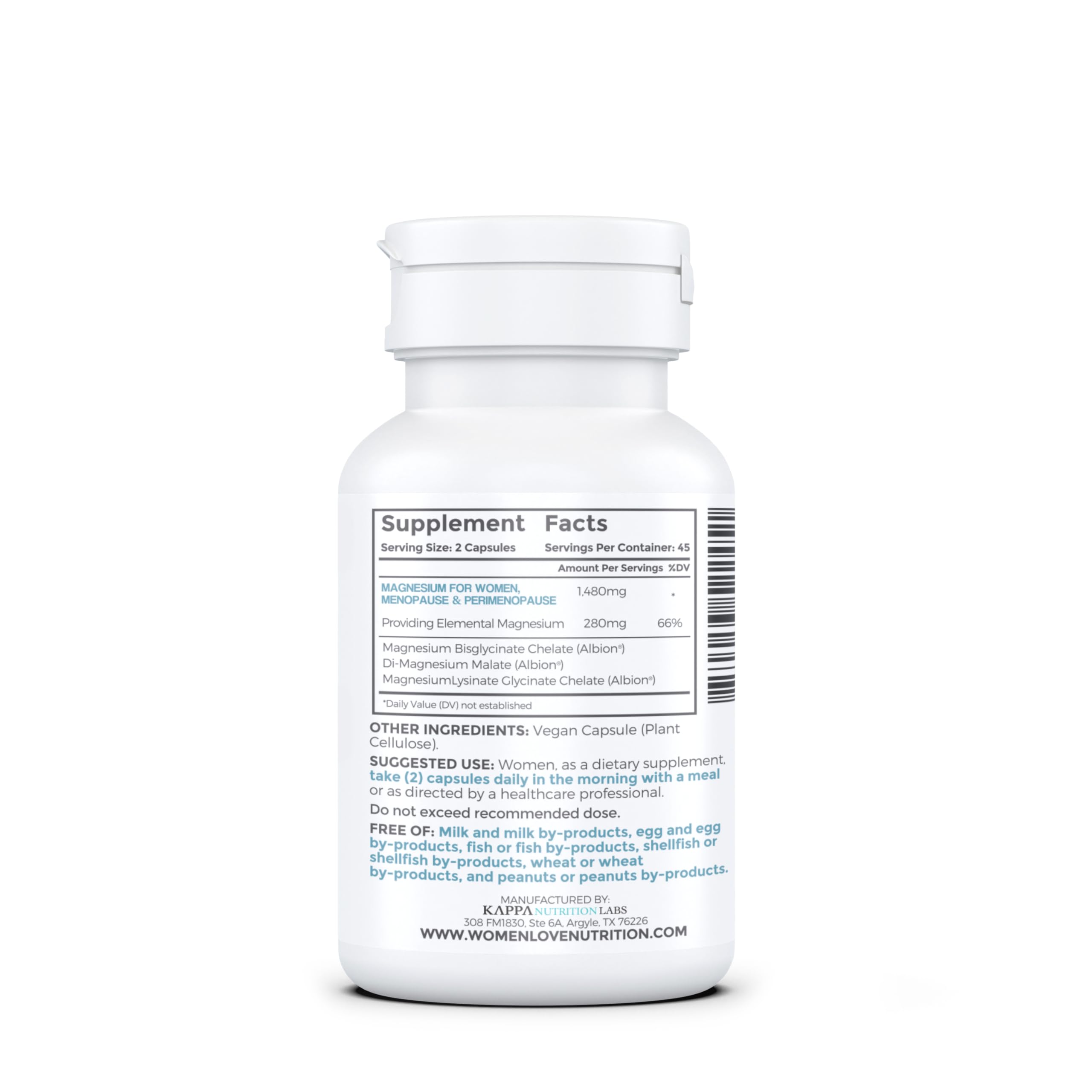 WOMEN LOVE NUTRITION, Magnesium for Women, Menopause & Peromenopause (90 Capsules) WOMEN LOVE NUTRITION buy supplements canada