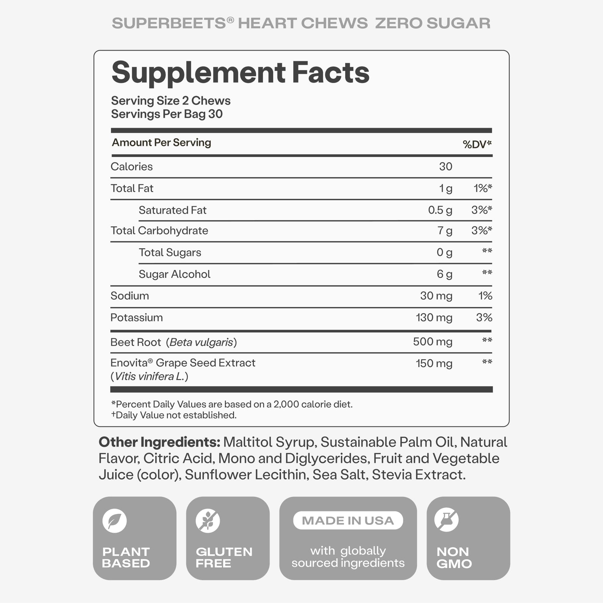 Humann SuperBeets Heart Chews Zero Sugar, Beet Root Supplement, Energy, Nitric Oxide and Blood Pressure Support, Grape Seed Extract & Non-GMO Humann buy supplements canada