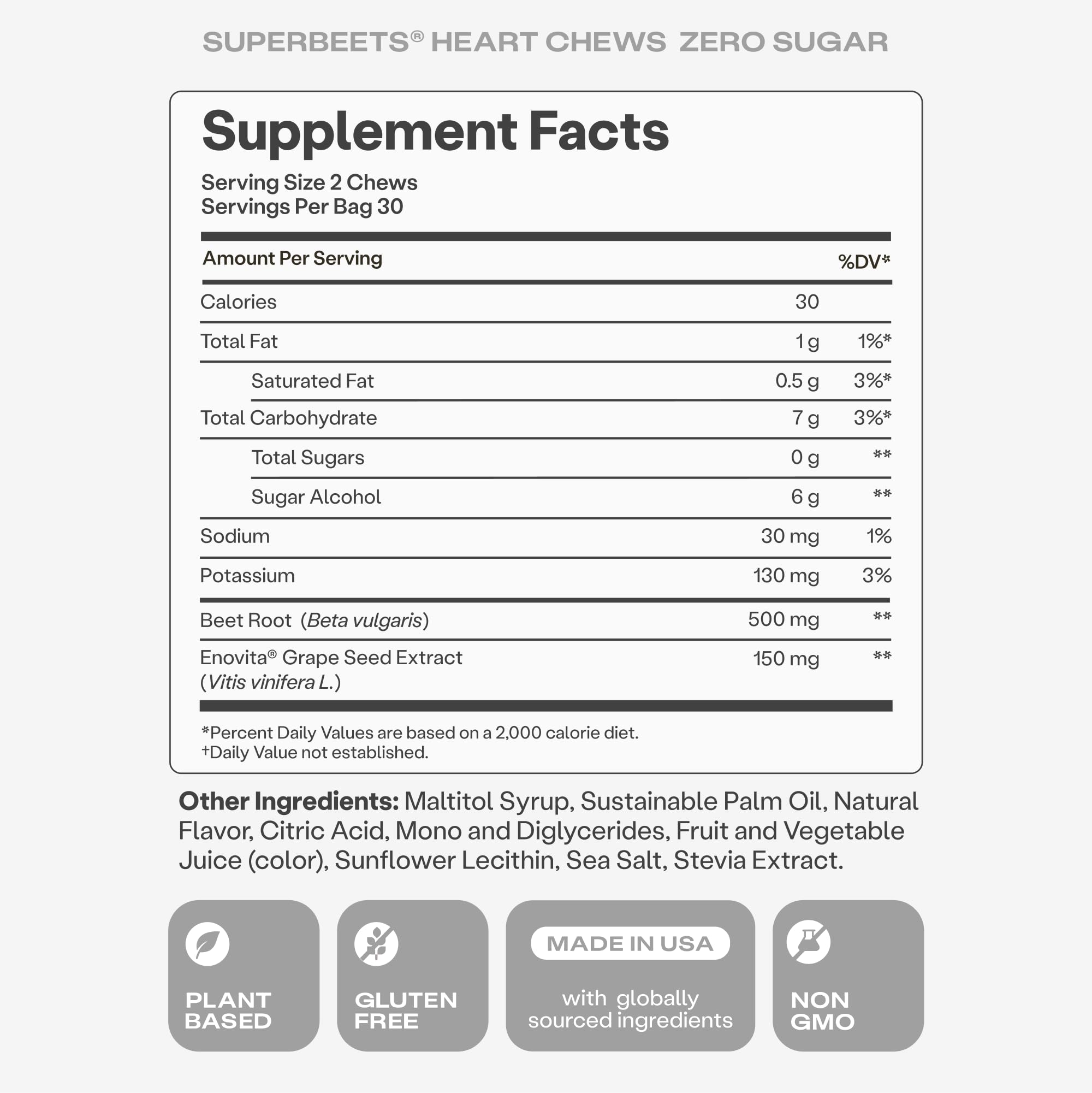 Humann SuperBeets Heart Chews Zero Sugar, Beet Root Supplement, Energy, Nitric Oxide and Blood Pressure Support, Grape Seed Extract & Non-GMO Humann buy supplements canada