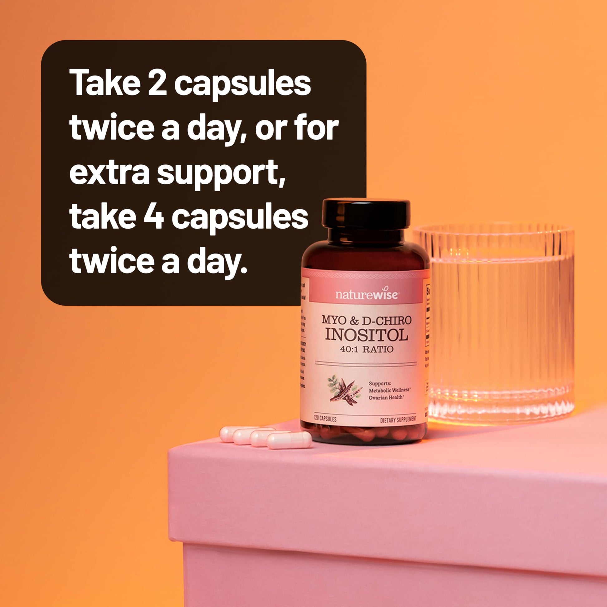 NatureWise Myo-Inositol & D-Chiro Inositol Supplement for Women - Fertility Supplements for Women - Ideal 40:1 Ratio - Myo Inositol 2000mg - Non-GMO, Vegan, USA Manufactured - [30-Day Supply] NatureWise buy supplements canada