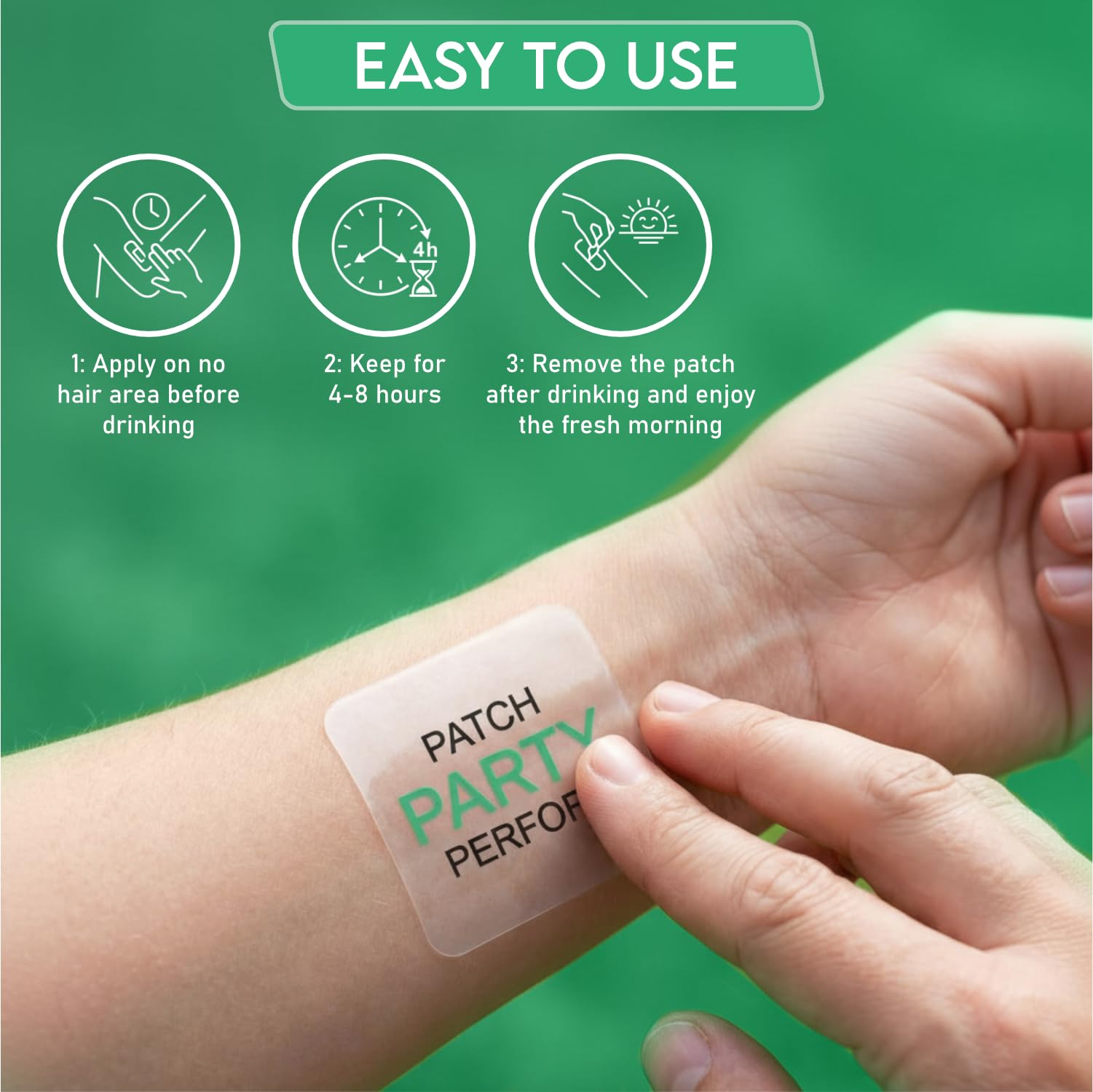 Recovery Patches 24 Pack, 100% Natural Ingredients Party Recovery Patch with Skin-Friendly & Waterproof Design, Strong Adhesive Party Patch for Secure Fit, Enhanced Morning Formula Uniqon buy supplements canada