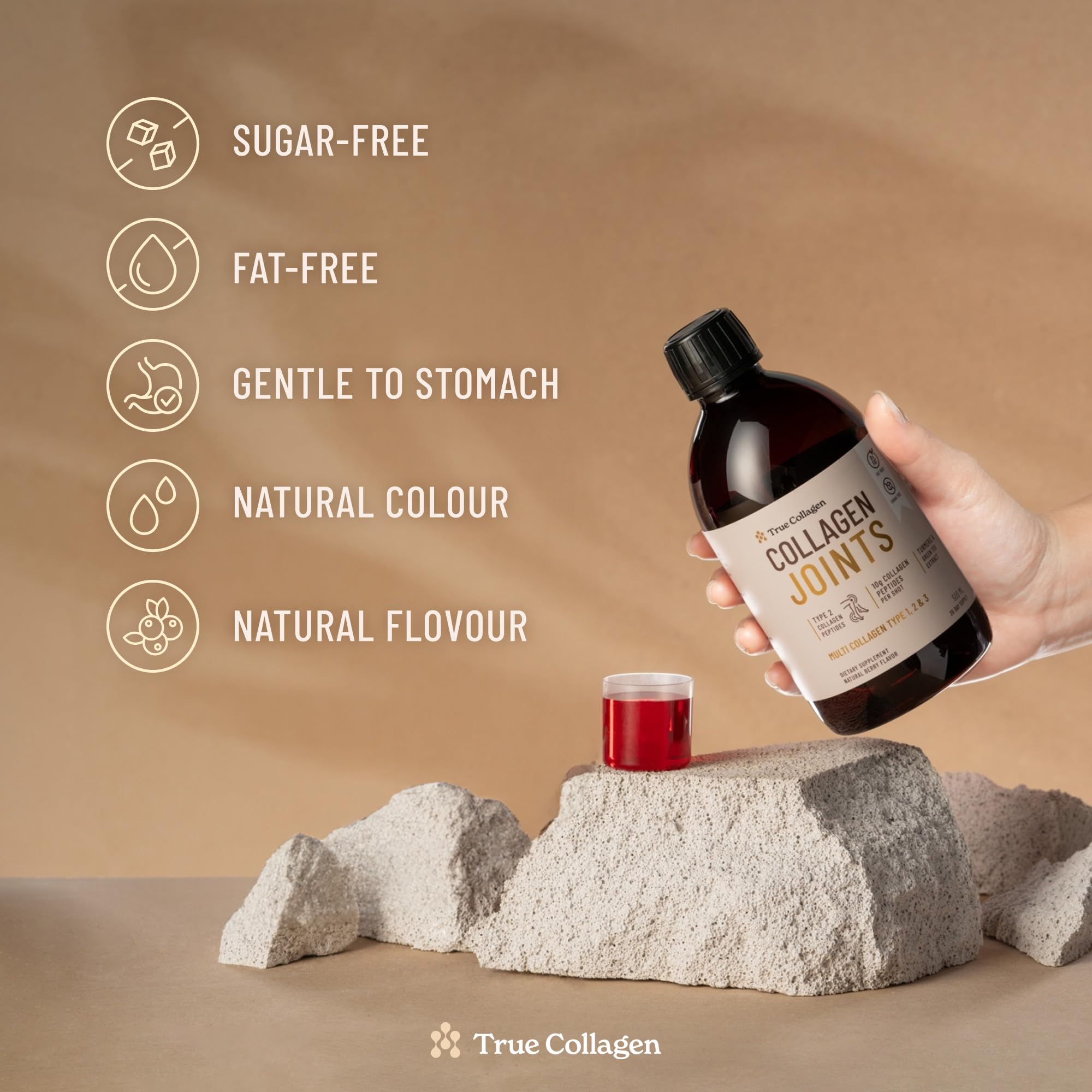 True Collagen Joints | 10,000 mg Hydrolyzed Collagen Liquid Supplement - 500 ml, 20 Day Supply | Glucosamine, MSM and Chondroitin for Healthy Joints | Fat-Free, Sugar-Free, 100% Natural Berry Flavor True Collagen buy supplements canada
