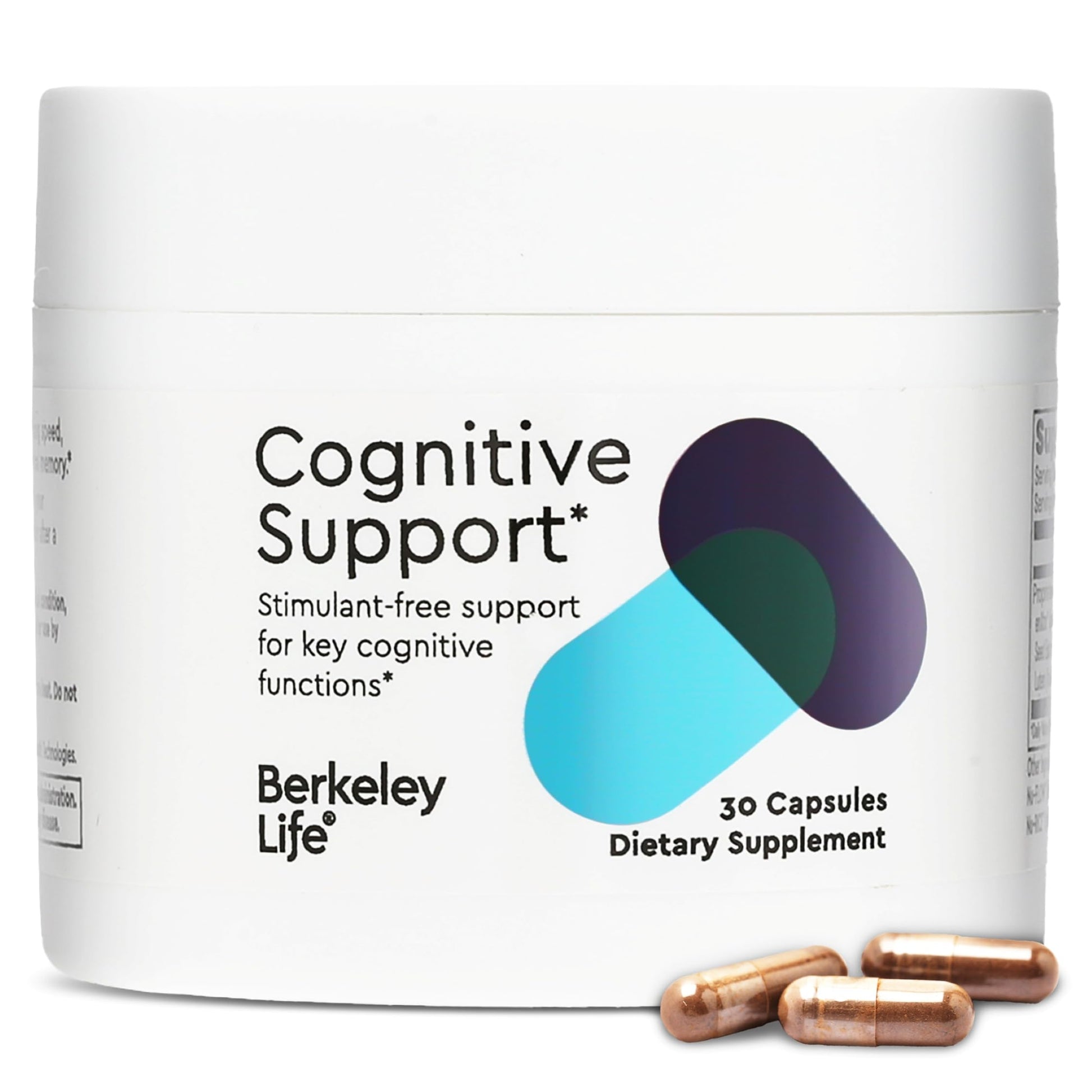 Berkeley Life Cognitive Support Supplement for Memory & Focus - Brain Health Supplements Supports Memory Loss, Mental Clarity, Inability to Multitask & Loss of Speed - for Adults - 30 Capsules Berkeley Life buy supplements canada