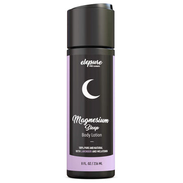 Elepure Pure Elements Magnesium Sleep Lotion with Lavender and Melatonin - Topical Application Night Cream- High Potency - Organic Materials - Large Size - Great Value - 8 fl. oz Elepure Pure Elements buy supplements canada