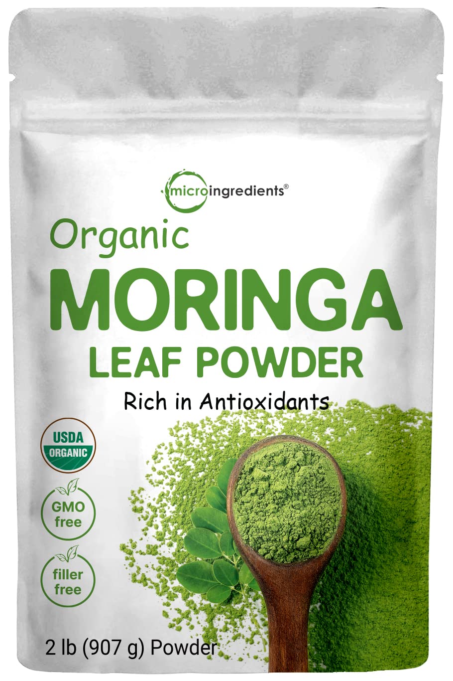 Organic Moringa Oleifera Leaf Powder for Hair, 2 Pounds, Rich in Antioxidants and Immune Micro Ingredients buy supplements canada