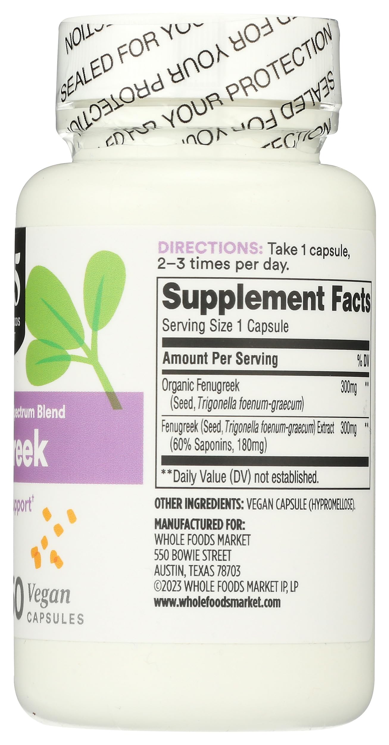 365 by Whole Foods Market, Fenugreek Standardized + Full Spectrum Blend, Lactation Support, Vegan Capsules, 60 Count 365 by Whole Foods Market buy supplements canada