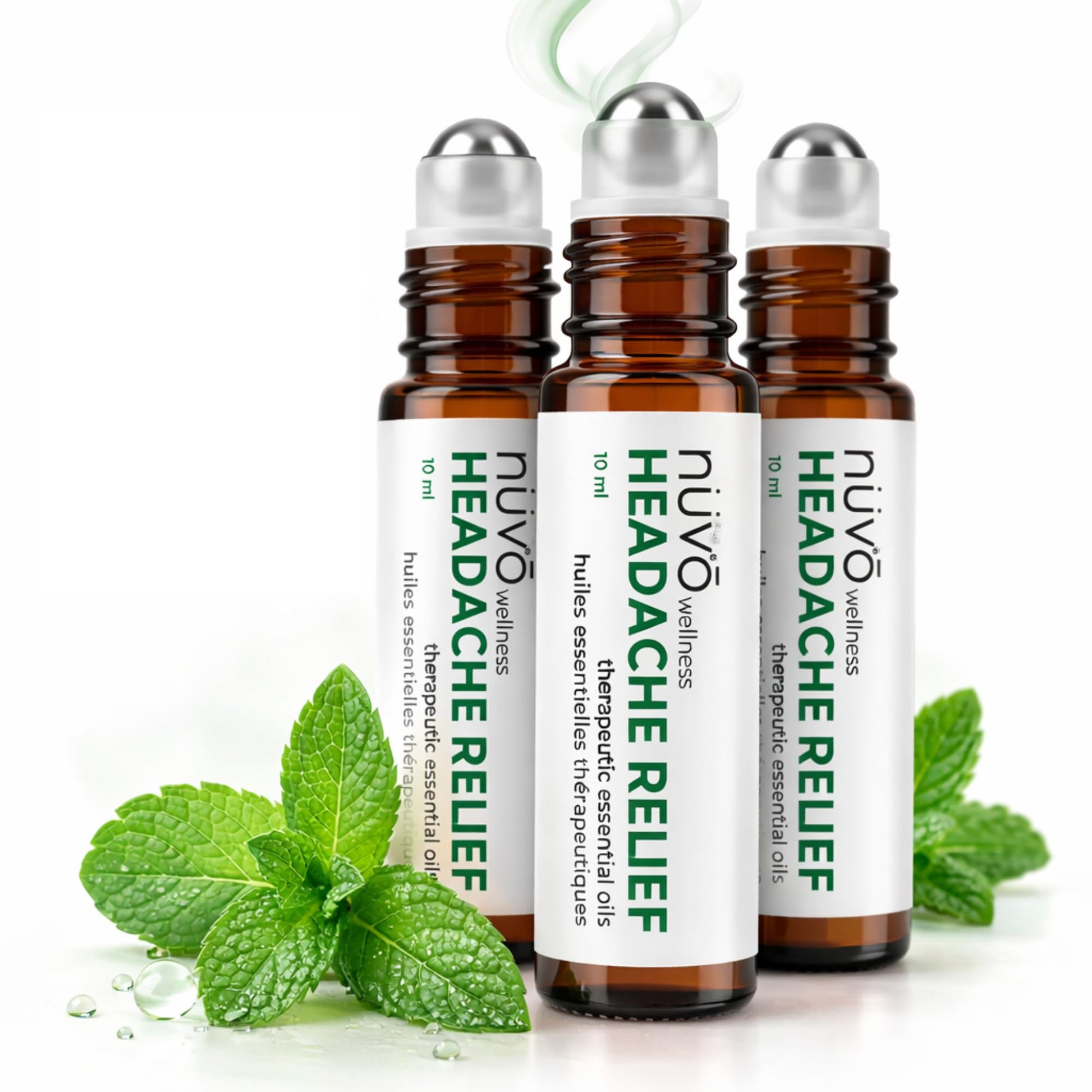 Migraine Relief Roll-On, Made with Peppermint, Lavender, Eucalyptus, & Other Aromatherapy Essential Oils, for Headaches, and Sore Muscles NUVO WELLNESS buy supplements canada