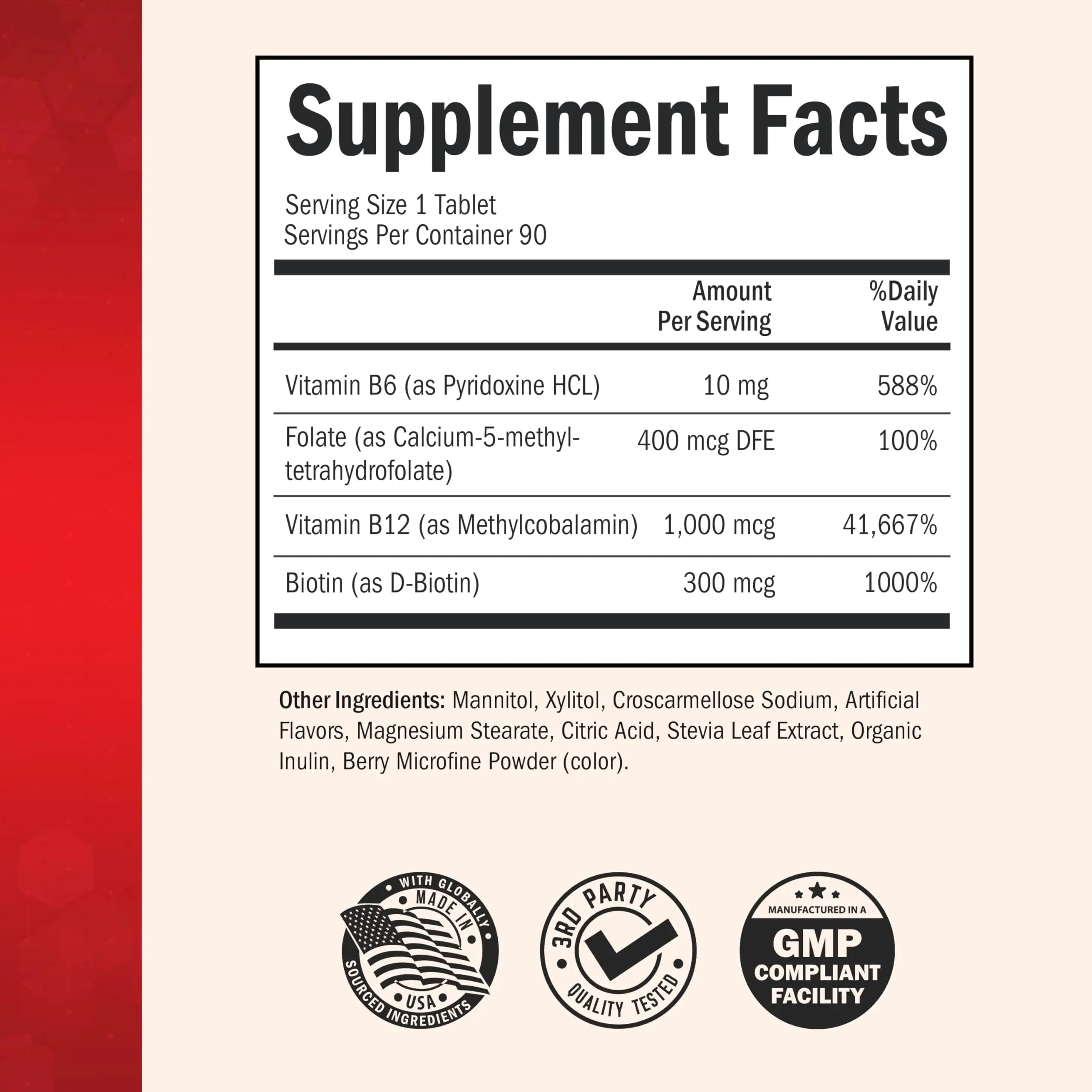 BioSchwartz Bariatric B12 Plus Dissolvable Tablets - 1000mcg Vitamin B12, Vitamin B6, Folate, Biotin - Cherry Strawberry Flavor BioSchwartz buy supplements canada