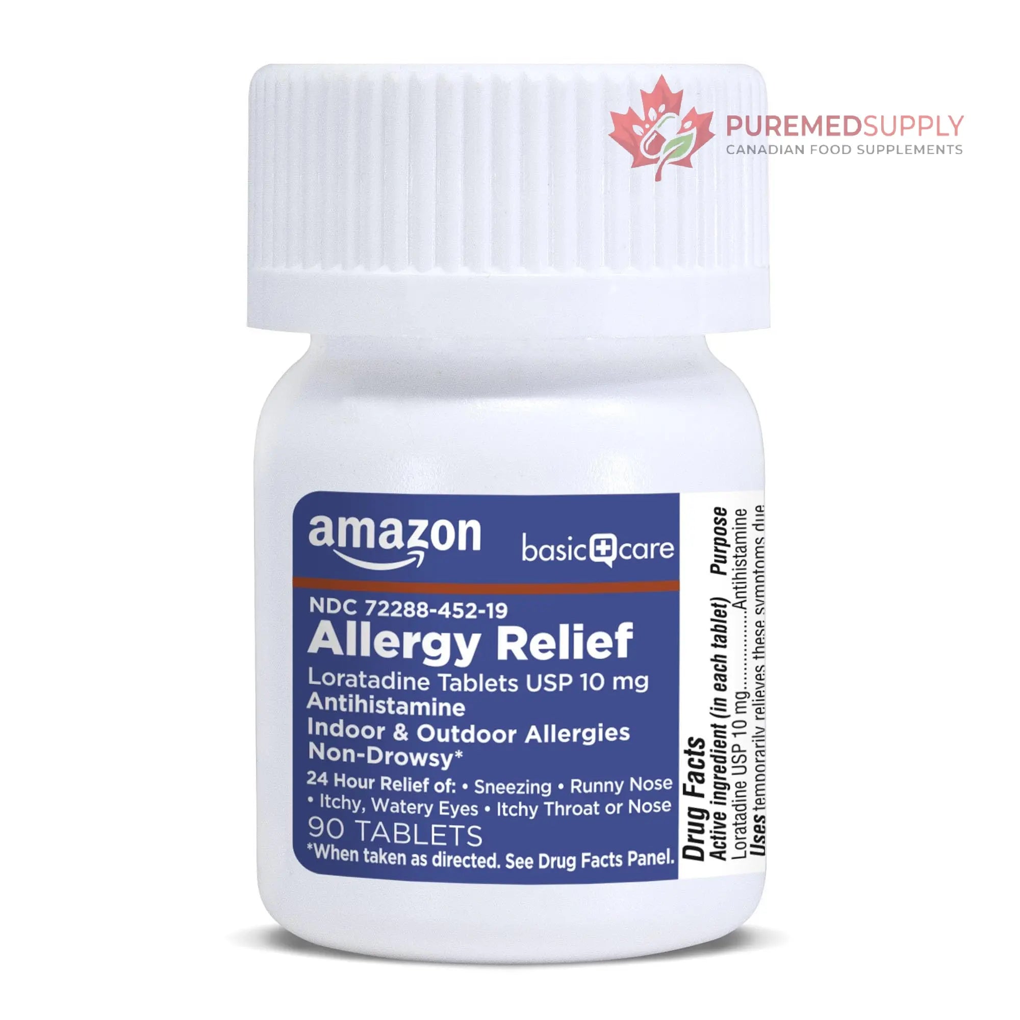Amazon Basic Care Allergy Relief Loratadine Tablets 10 mg, 90 Count Amazon Basic Care buy supplements canada