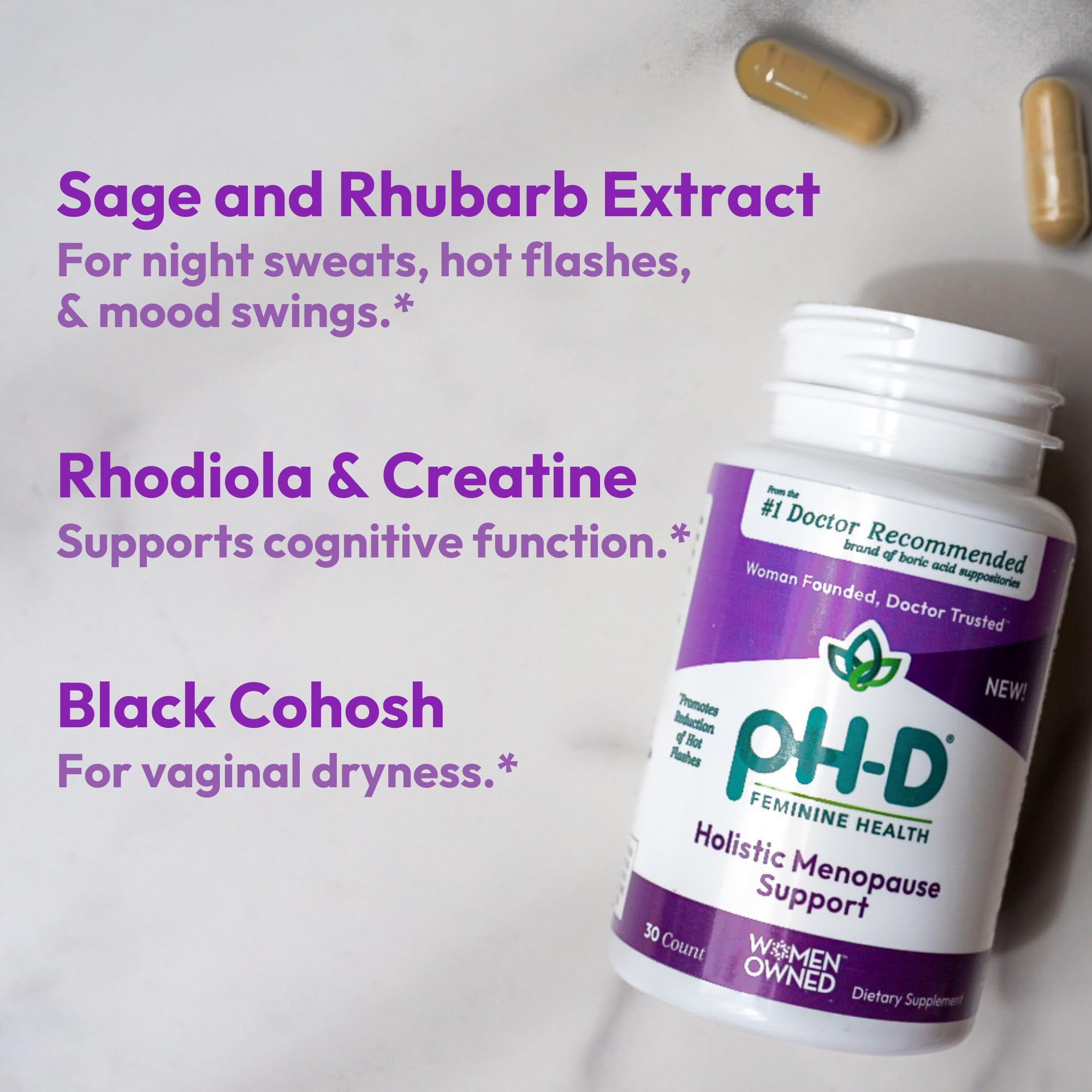 pH-D Feminine Health - Holistic Menopause Support - Oral Supplement with CON-CRET Concentrated Creatine pH-D Feminine Health Support buy supplements canada