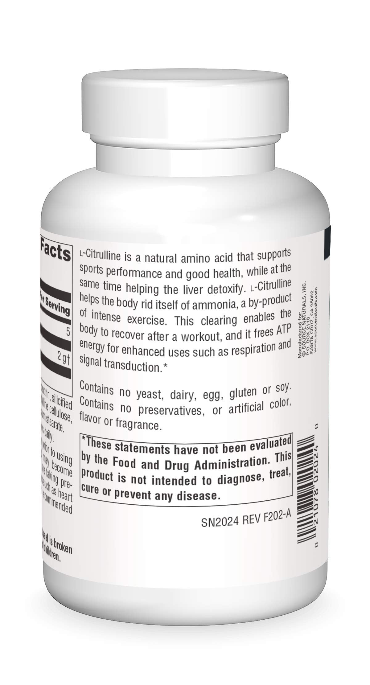 Source Naturals L-Citrulline 1000mg - Nitric Oxcide Booster - 120 Tablets Source Naturals buy supplements canada