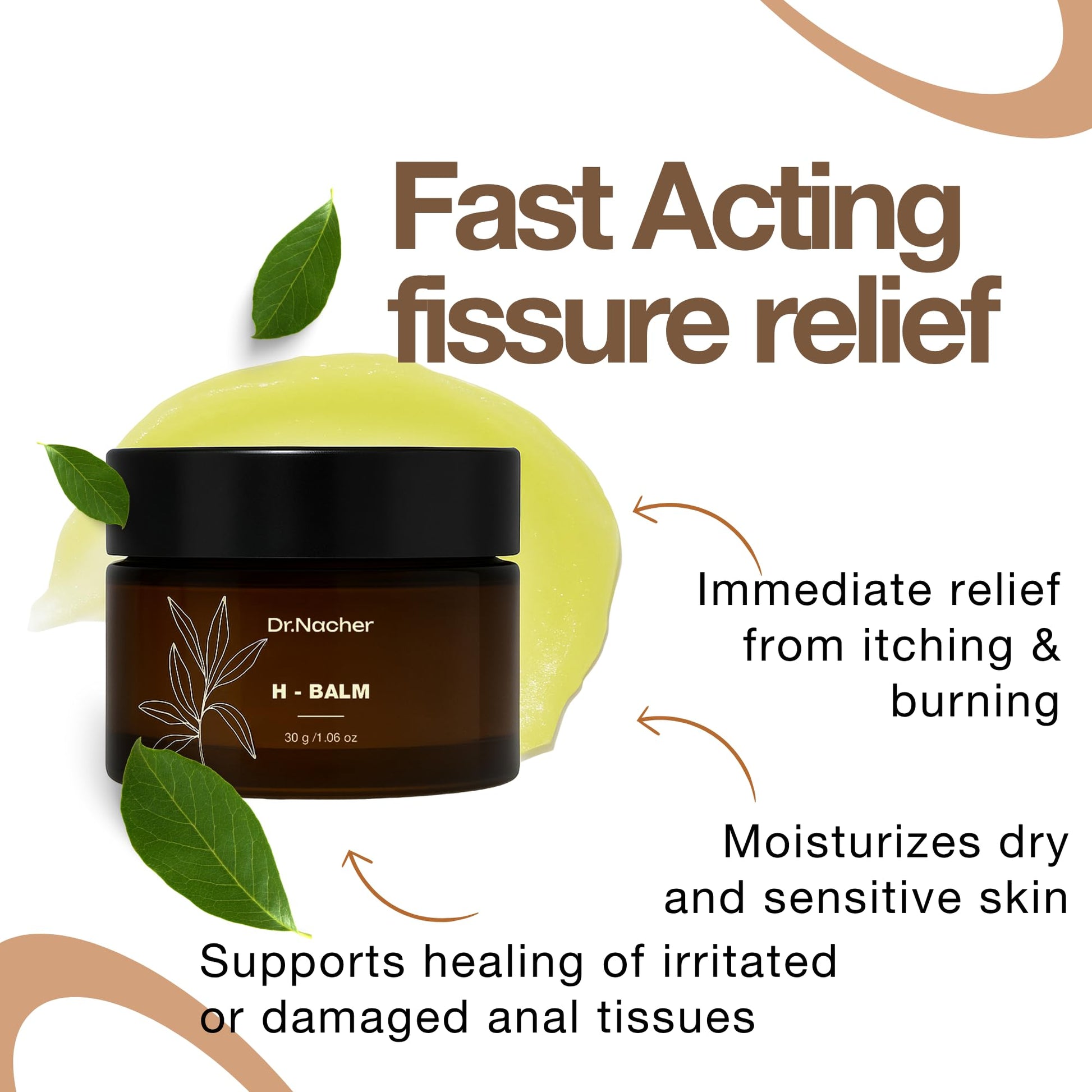 Dr. Nacher H-Balm. Rectal Natural Balm for Fissure, Hem Related discomfort. with Sophora & 12 Herbal Extracts. Soothes Irritation. Fast-Acting. Safe for Sensitive Areas and Postnatal. for Men & Women Dr. Nacher buy supplements canada