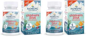 Nordic Naturals Children’s DHA, Strawberry - 120 Mini Chewable Soft Gels for Kids - 250 mg Omega-3 with EPA & DHA - Brain Development & Function - Non-GMO - 30 Servings (Pack of 2) Nordic Naturals buy supplements canada