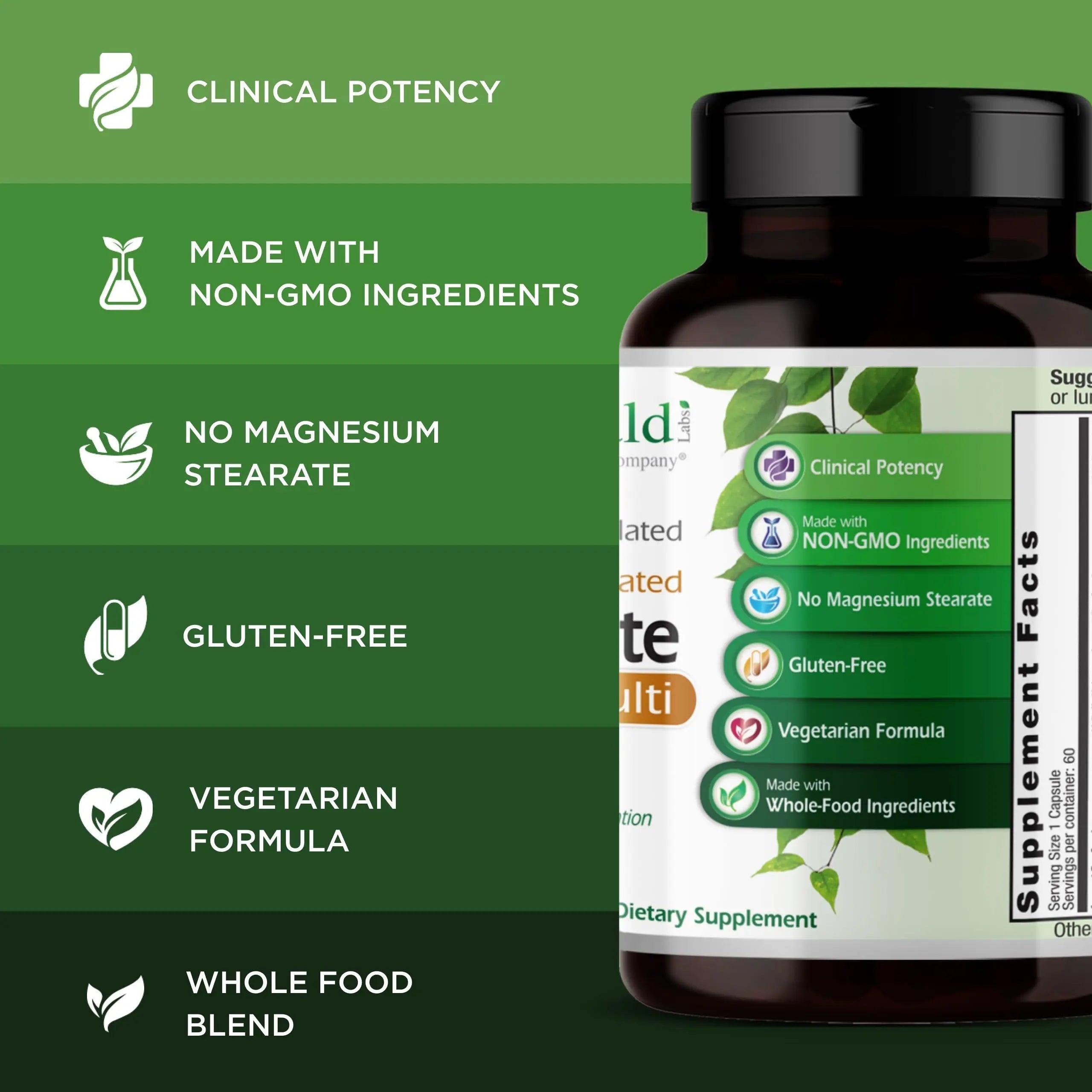 EMERALD LABS Complete 1-Daily Multi - Complete Multivitamin for Men & Women with Vitamin C, Methylated Folate, Whole-Food Blend & More EMERALD LABS buy supplements canada