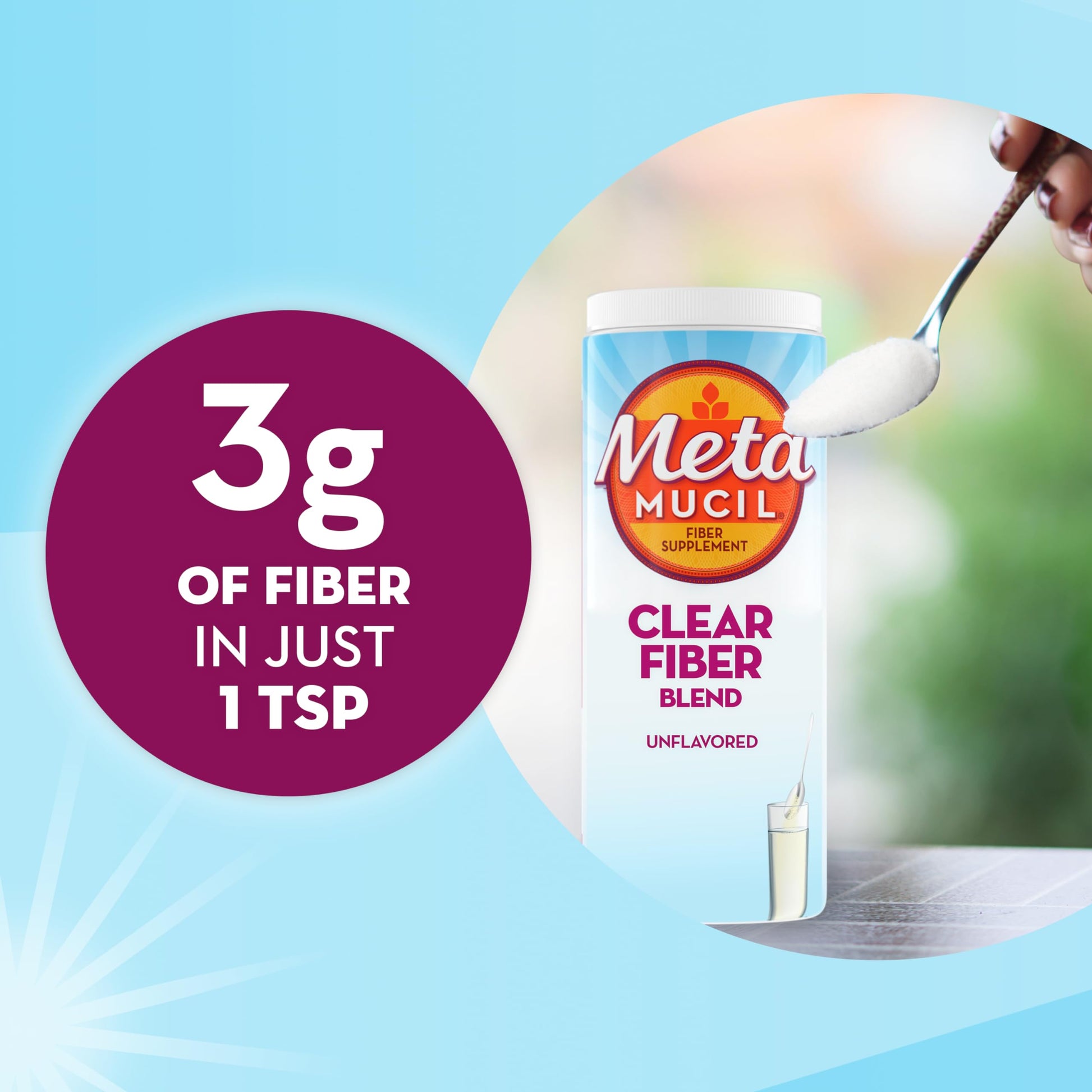 Metamucil Fiber Supplement, Unflavored Clear Mixing Powder, No Grit, No Sugar Added, Plant Based Prebiotic Fiber Supplement Metamucil buy supplements canada