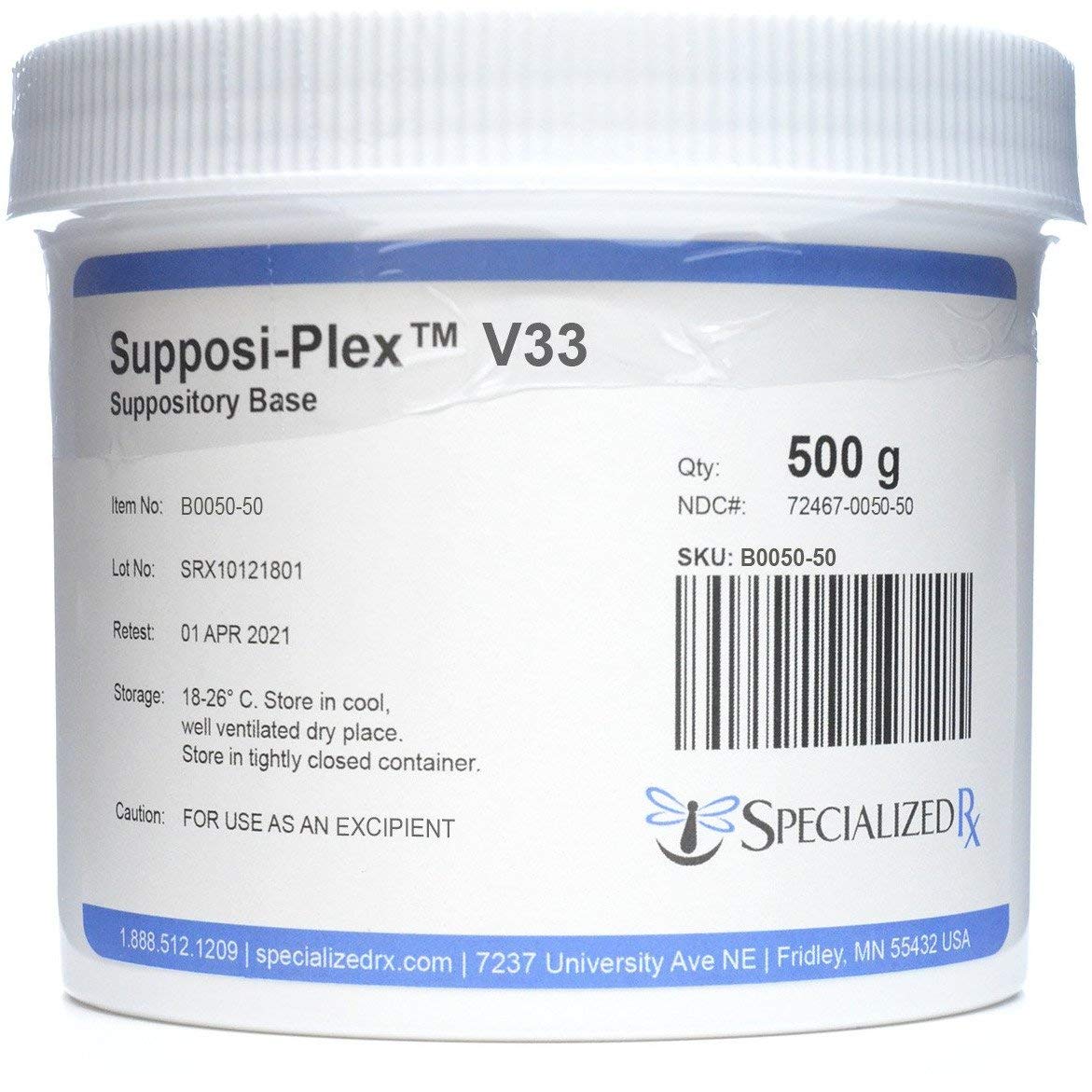Supposi-Plex™ V33 Suppository Base (500g) SpecializedRx buy supplements canada