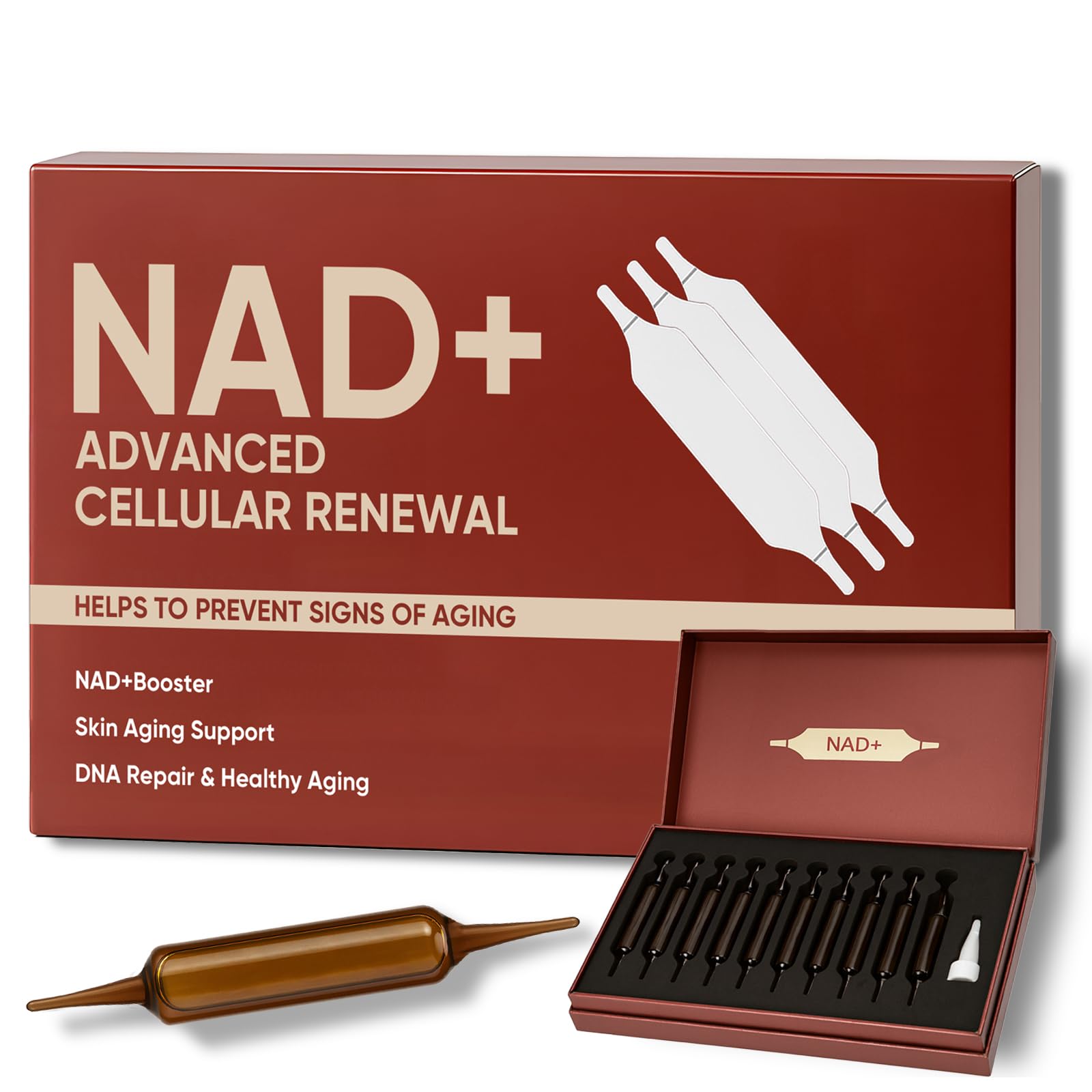 NAD+Advanced Cellular Renewal - 1200mg NAD+Liquid Supplements for Energy & Focus - 10 Vials (1) Lexenic buy supplements canada