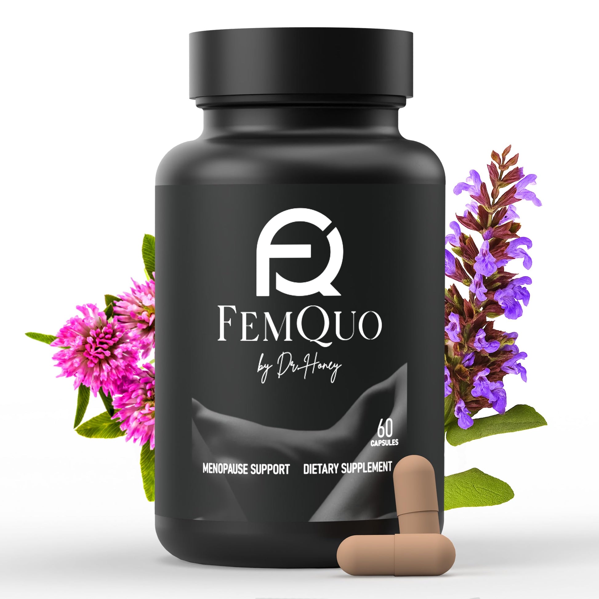 FemQuo by Dr. Honey Menopause & Perimenopause Support for Women Non Hormonal OBGYN Formulated with Rhapontic Rhubarb Red Clover Hops &Sage to Help Hot Flashes Night Sweats Sleep and Mood 60 Capsules FemQuo by Dr. Honey buy supplements canada