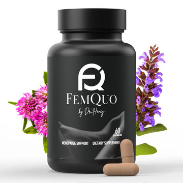 FemQuo by Dr. Honey Menopause & Perimenopause Support for Women Non Hormonal OBGYN Formulated with Rhapontic Rhubarb Red Clover Hops &Sage to Help Hot Flashes Night Sweats Sleep and Mood 60 Capsules FemQuo by Dr. Honey buy supplements canada