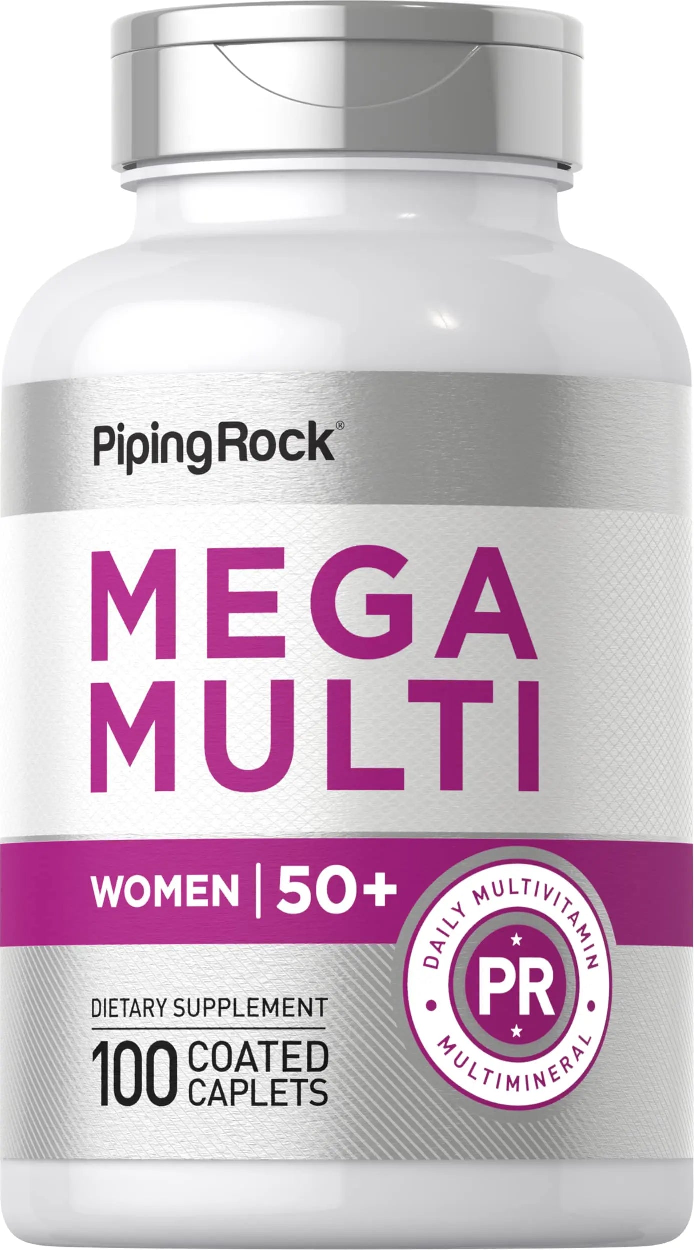 Piping Rock Multivitamin for Women 50 Plus | 100 Coated Caplets | Daily Multi Vitamin & Mineral for Women | Piping Rock buy supplements canada