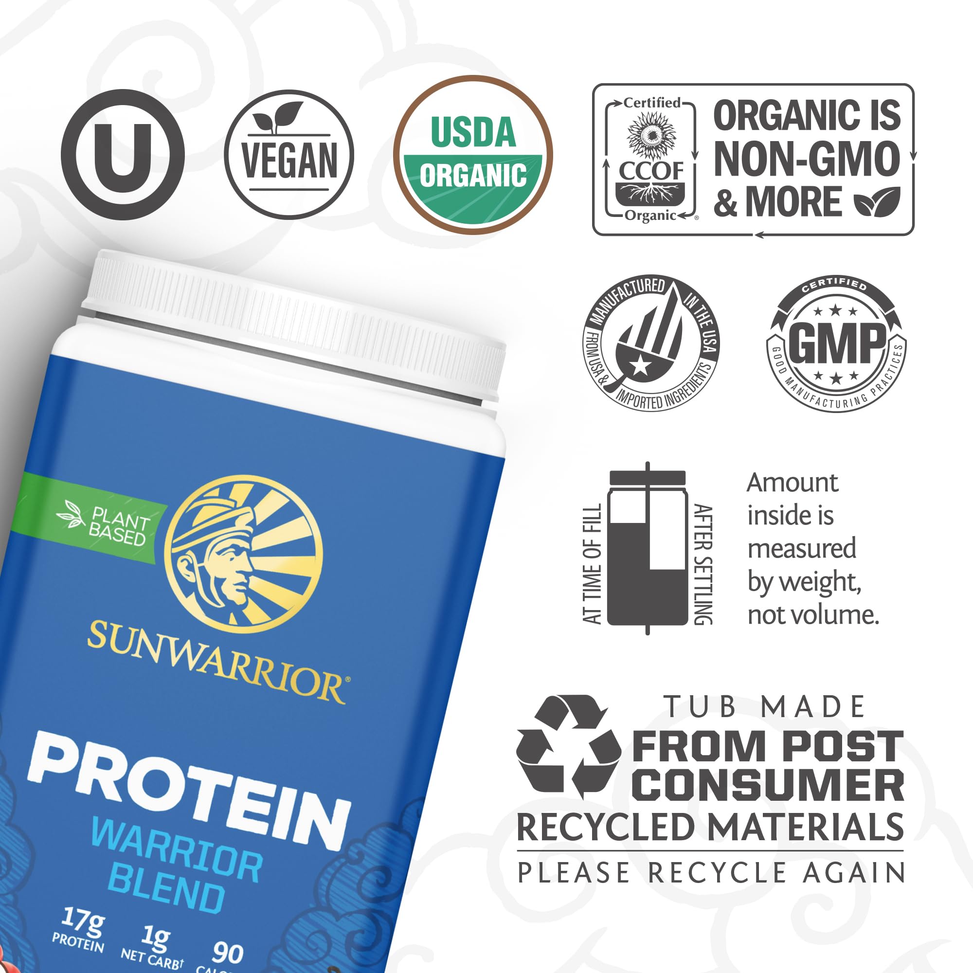 Sunwarrior Vegan Protein Powder Organic Plant-Based Protein | BCAA Amino Acids Hemp Seed Plant Protein | Soy Free Dairy Free Gluten Free Synthetic Free Non-GMO Sunwarrior buy supplements canada