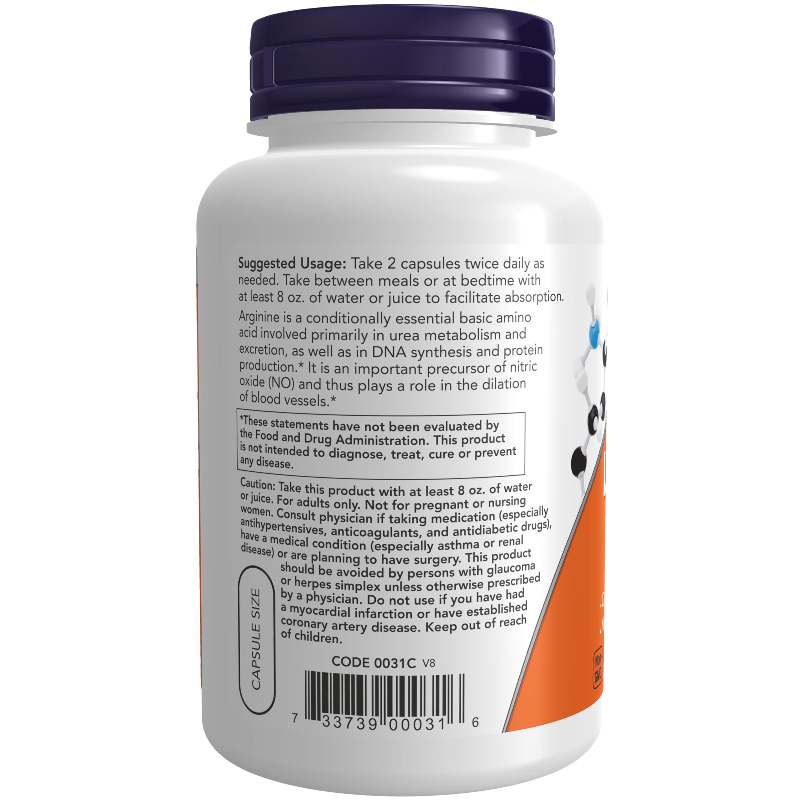 NOW Foods Supplements, L-Arginine 500 mg, Nitric Oxide Precursor*, Amino Acid, 250 Veg Capsules NOW Foods buy supplements canada