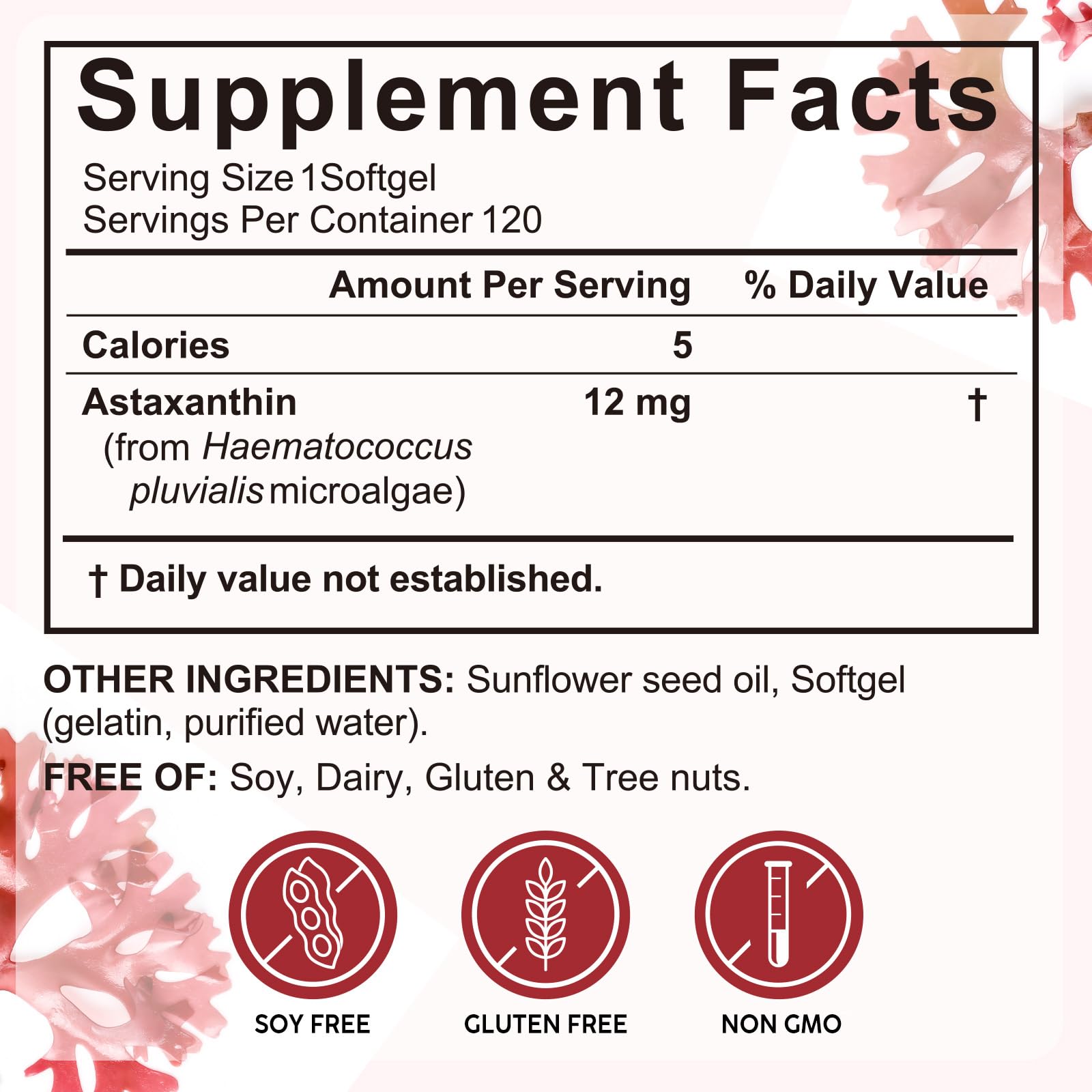 Xaarty Premium Astaxanthin 12mg, Natural Antioxidant Supplement for Eye, Joint, Skin Health,Microalgae Source, 4 Month Supply Xaarty buy supplements canada