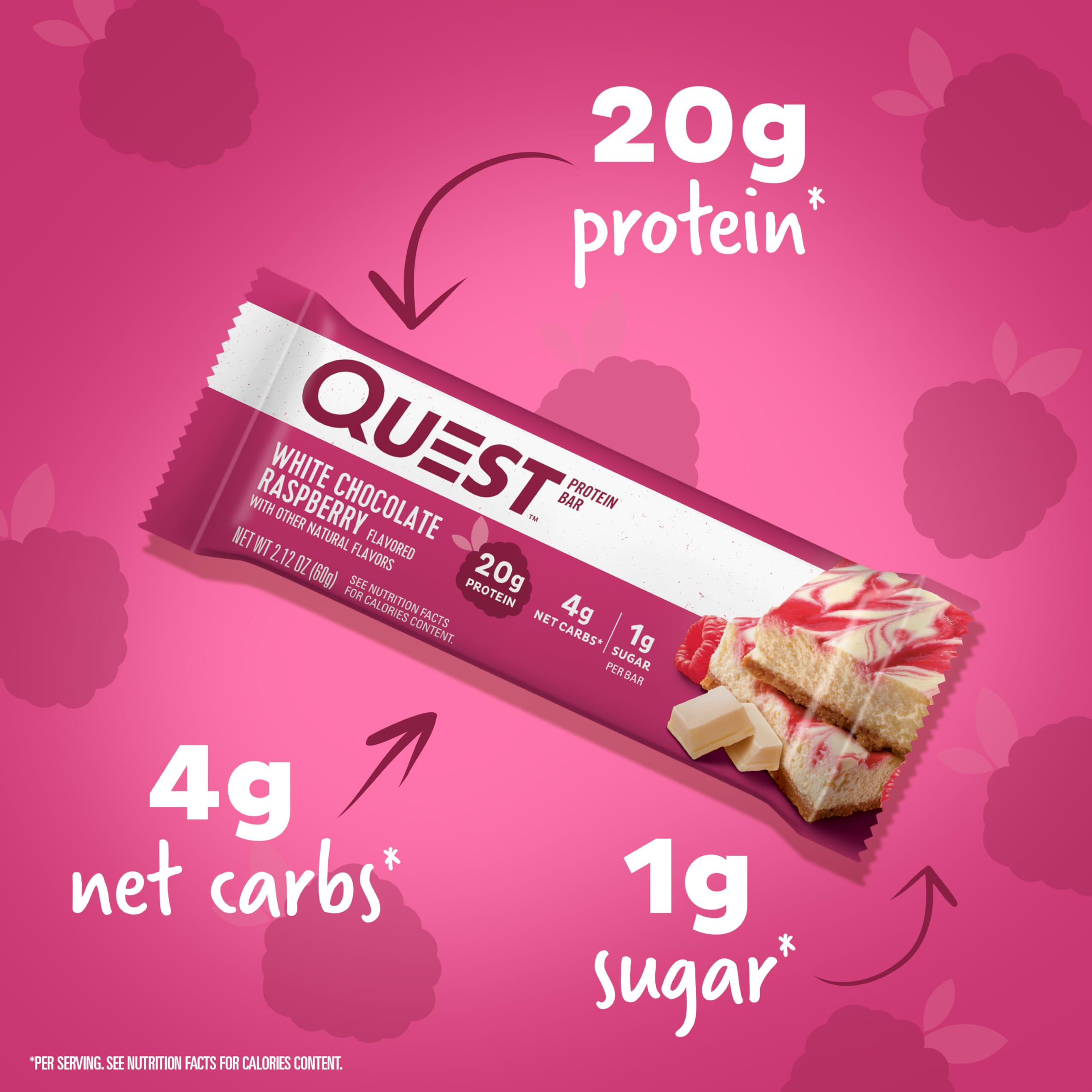 Quest Nutrition White Chocolate Raspberry Protein Bars, High Protein, Low Carb, Gluten Free Quest Nutrition buy supplements canada