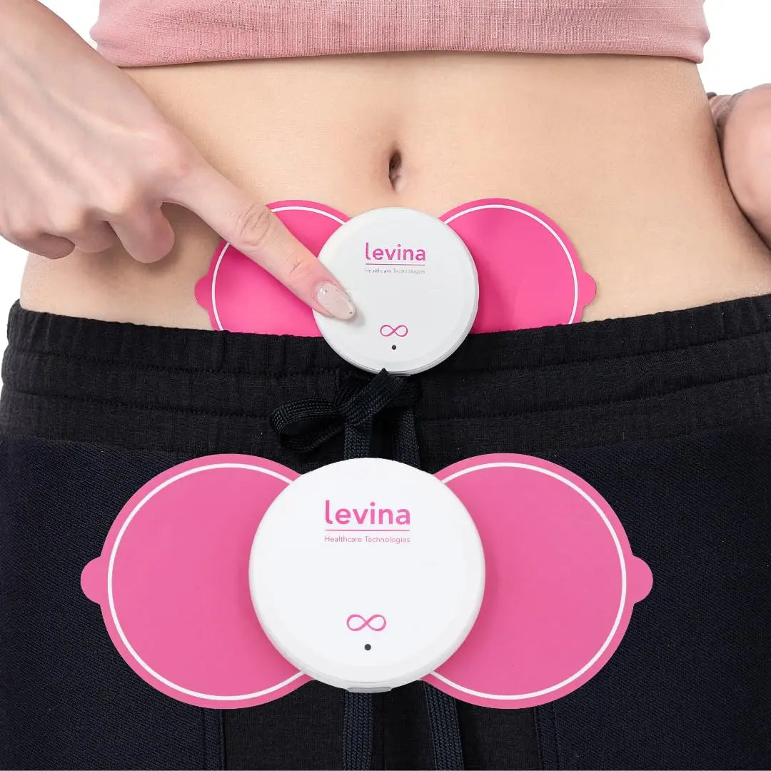 Levina Menstrual Period Relief Device - Wireless TENS Unit and Biocompatible Electrode Pads, Rechargeable, Magnetic Connection, Instant Cramp & PMS Relief, and Drug-Free, FSA HSA Eligible (RS-38) Levina buy supplements canada