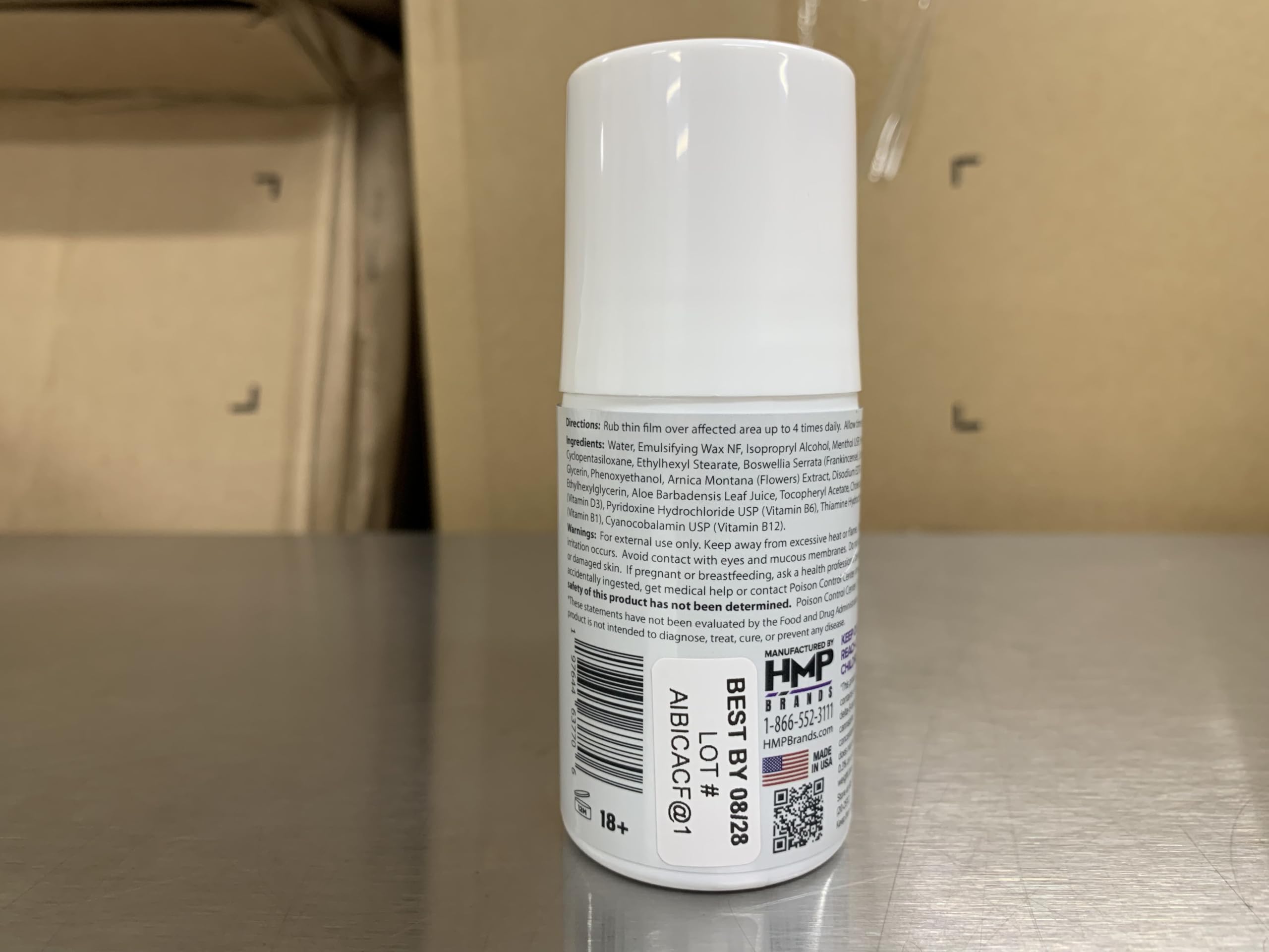 HMP Nerve Roll-On for Feet, Hands, Legs, Toes, Back 2000MG Hemp with Menthol & Arnica, Soothing Cooling Formula, Made in USA, 50ml (1 Pack) HMP BRANDS buy supplements canada