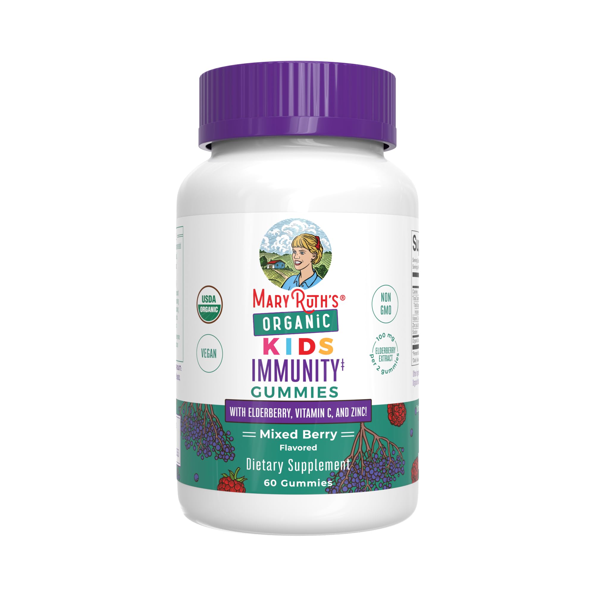 MaryRuth Organics Kids Immune Support Gummies | USDA Organic | Vitamin C, Zinc, and Elderberry Gummies for Kids| Immune Support for Ages 4+ | Vegan MARYRUTH'S buy supplements canada