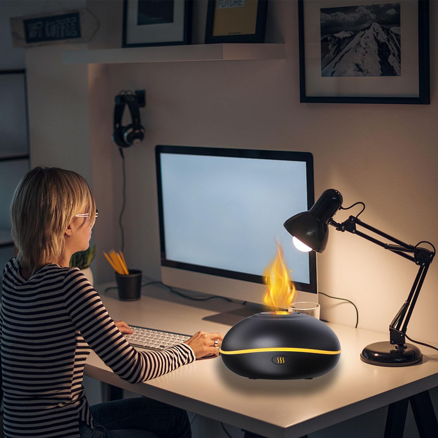 Lotnafee Colorful Flame Fire Diffuser Humidifier, Upgraded Scent Diffuser for Essential Oils Home,Office,Yoga Lotnafee buy supplements canada