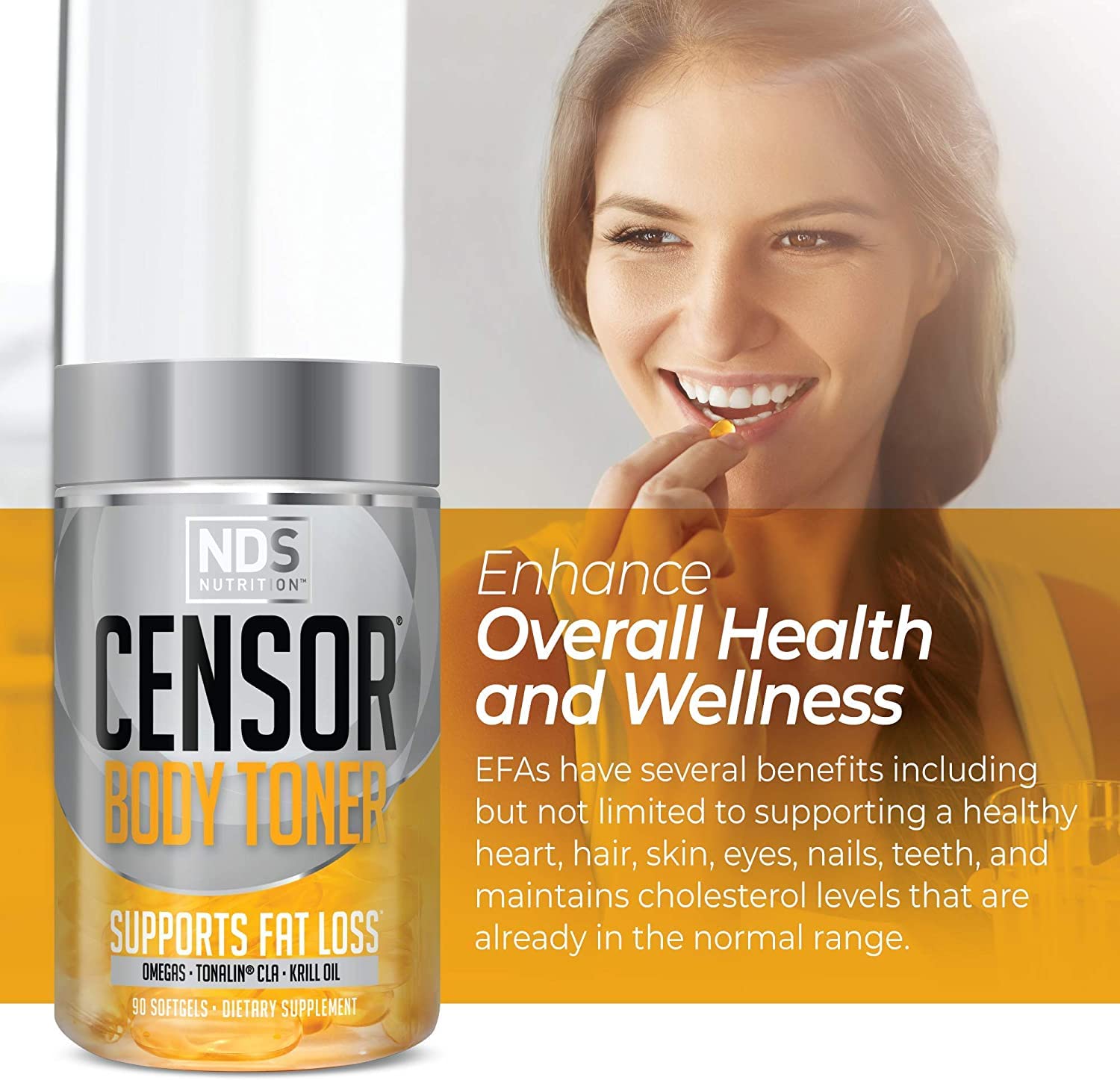 Censor NDS Nutrition Fat Loss and Body Toner with CLA, Fish Oil, Safflower and Omega 3-6-9 Blend Censor buy supplements canada