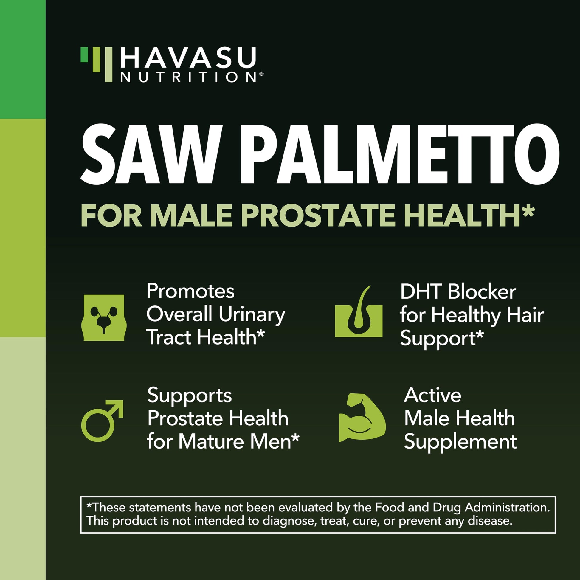 Saw Palmetto for Men Prostate Health Supplement to Promote Urinary Tract Function - 500mg Per Serving - 100 Count - DHT Blocker Hair Vitamin HAVASU NUTRITION buy supplements canada