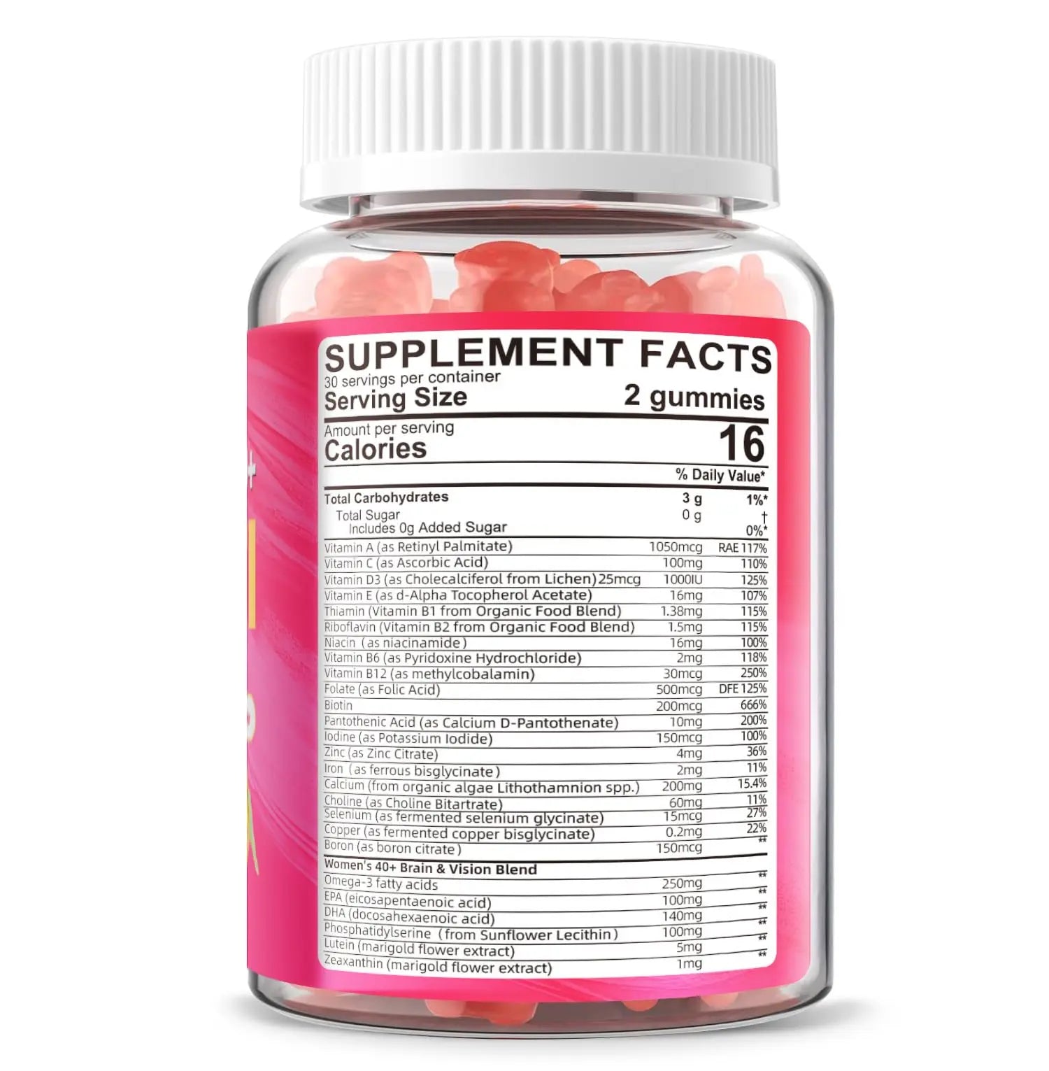 Lerinettia Multivitamin for Women Gummies for 40+ with Omega-3, Niacinamide, B-Complex, Lutein, Iron, Choline, Phosphatidylserine, Vitamin D3 Lerinettia buy supplements canada