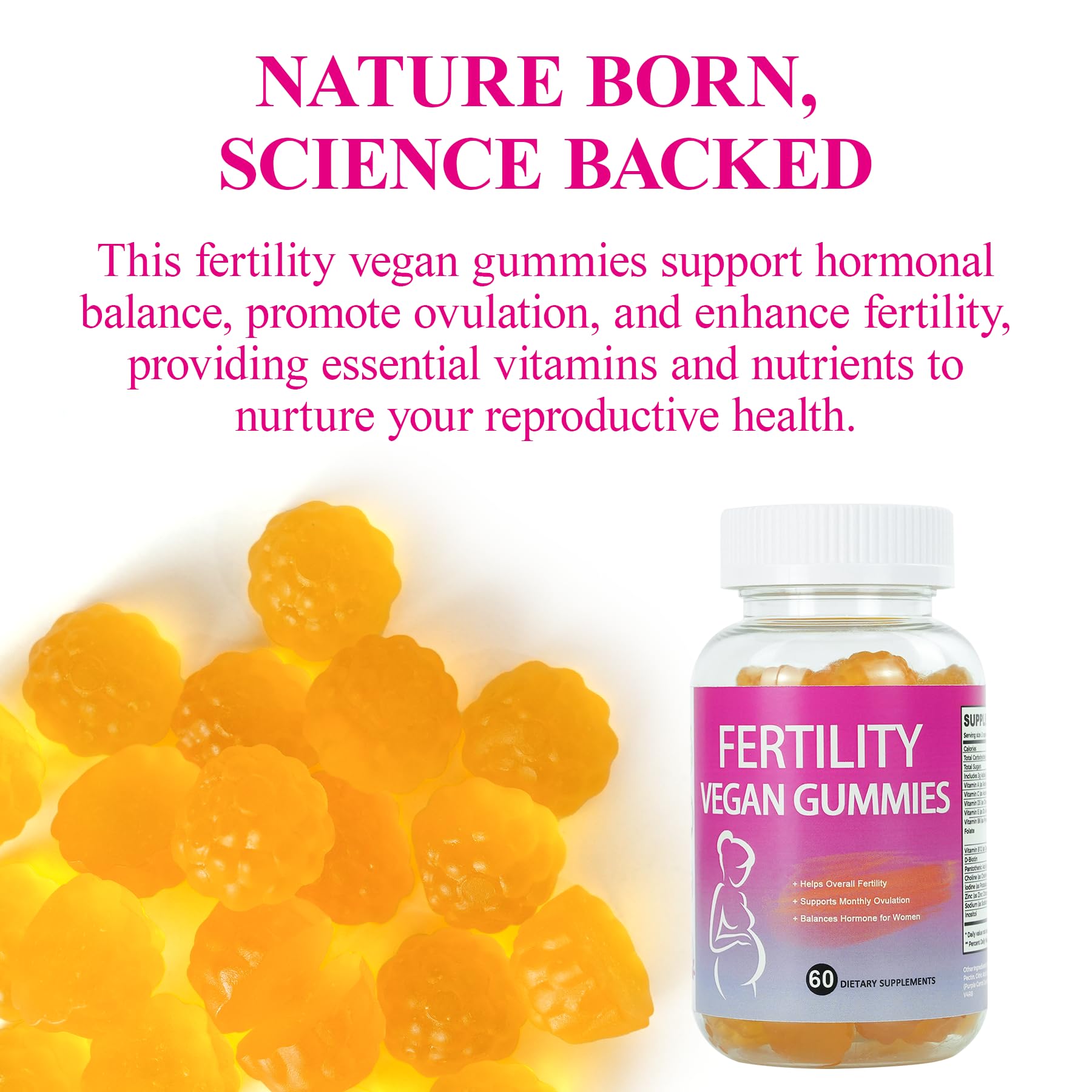 Fertility Gummies for Women to Get Pregnant Fast, Folic Acid Conception Gummies to Boost Fertility for Her, 60 Count Fertility Vitamin Gummy Support Hormone Balance, Ovulation & Period Cycle Aromlife buy supplements canada
