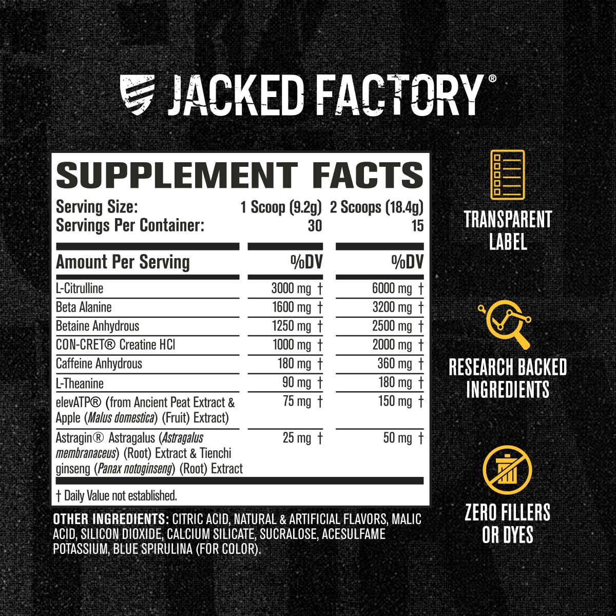 Jacked Factory Nitrosurge Build Pre Workout with Creatine for Muscle Building - Con Cret Creatine Powder & elevATP for Intense Energy, Powerful Pump, Jacked Factory buy supplements canada