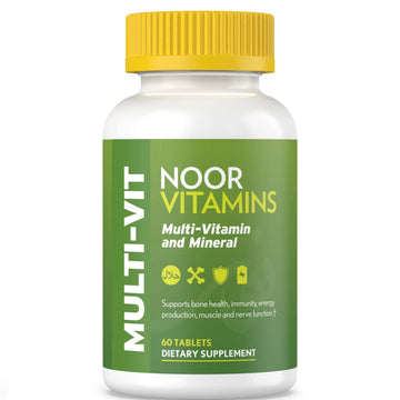 Noor Vitamins Halal Vitamins, Daily Multivitamin, Halal Vitamin for Women and Men, 30 Vitamins & Minerals, A, B12, C, Iron, Zinc to support general health Noor Vitamins buy supplements canada