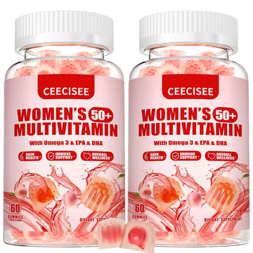 Ceecisee Vitamin Gummies for 50+ Women: Organic Vegan Multivitamin with Iron Omega3 B12 D3 Biotin Zinc Ashwagandha for Hair Skin Health Energy Immune Suppor Ceecisee buy supplements canada