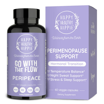 Perimenopause Supplements for Women | Hot Flash, Night Sweat, Mood & Sleep Support | Vegan Hormone Balance Capsules with KSM-66 Ashwagandha, Shatavari & Black Cohosh | Estrogen-Free, 60ct Happy Healthy Hippie buy supplements canada