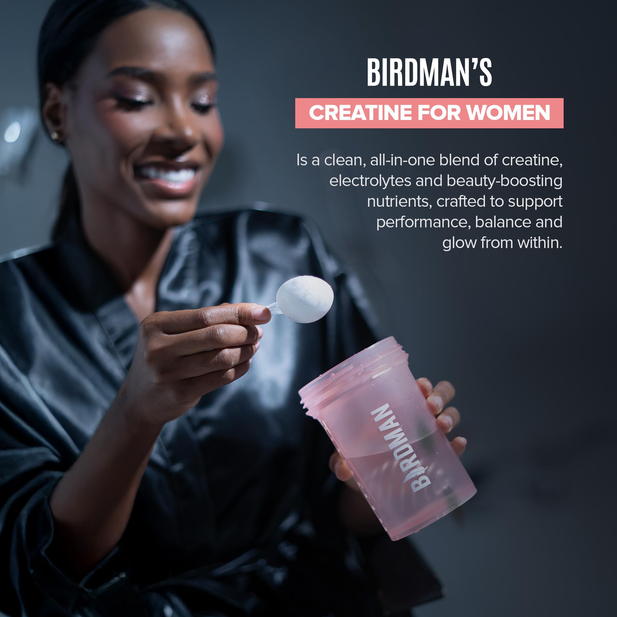 BIRDMAN Creatine for Women | Creatine Monohydrate Powder with Myo & D-Chiro Inositol, Hyaluronic Acid, Zinc, Electrolytes and Vitamins | Sugar Free, Pink Lemonade | 30 Servings BIRDMAN buy supplements canada