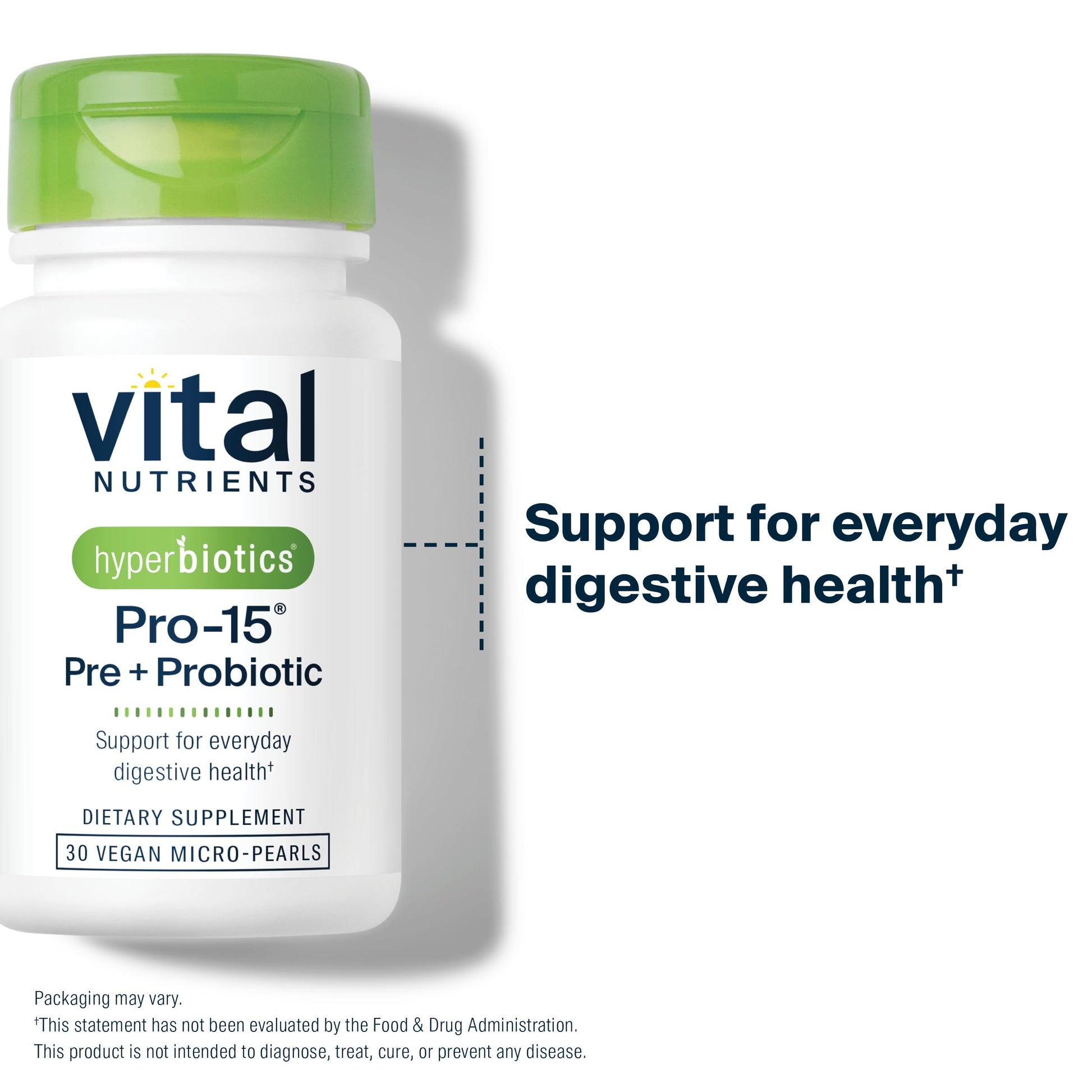 Hyperbiotics Vital Nutrients Pro-15 Prebiotics and Probiotics for Women and Men | 15 Science Backed Strains | Supports Occasional Constipation, Diarrhea, Gas & Bloating | 30 Vegan Time Release Pearls Hyperbiotics buy supplements canada